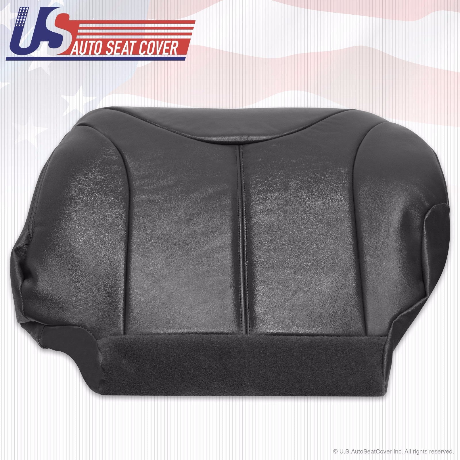 2000 GMC Sierra 1500 2500 Driver Bottom Replacement Leather Seat Cover Dark Gray