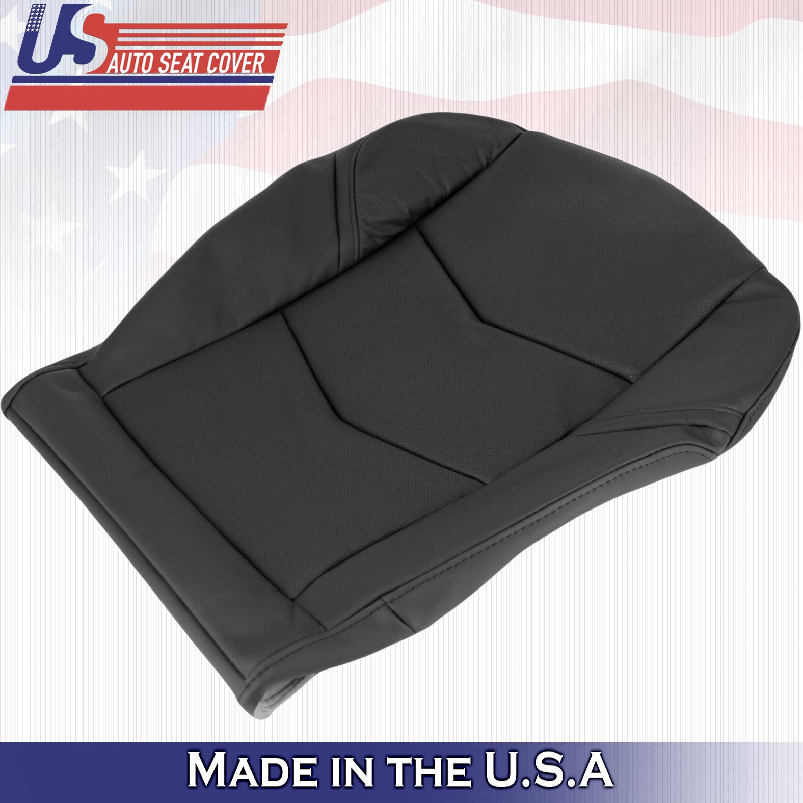 2015 to 2020 For Cadillac Escalade Driver Side Bottom Leather Seat Cover Black