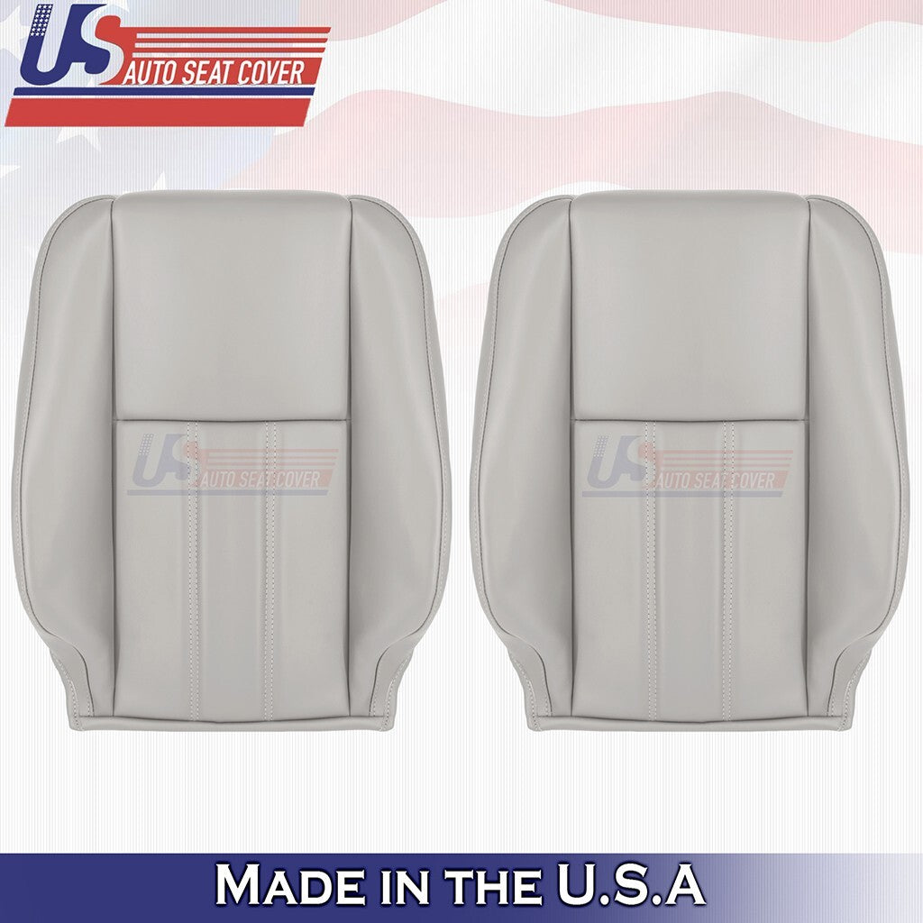 2008 to 2016 Fit Chrysler Town & Country Front 2x Tops Leather Cover Light Tan