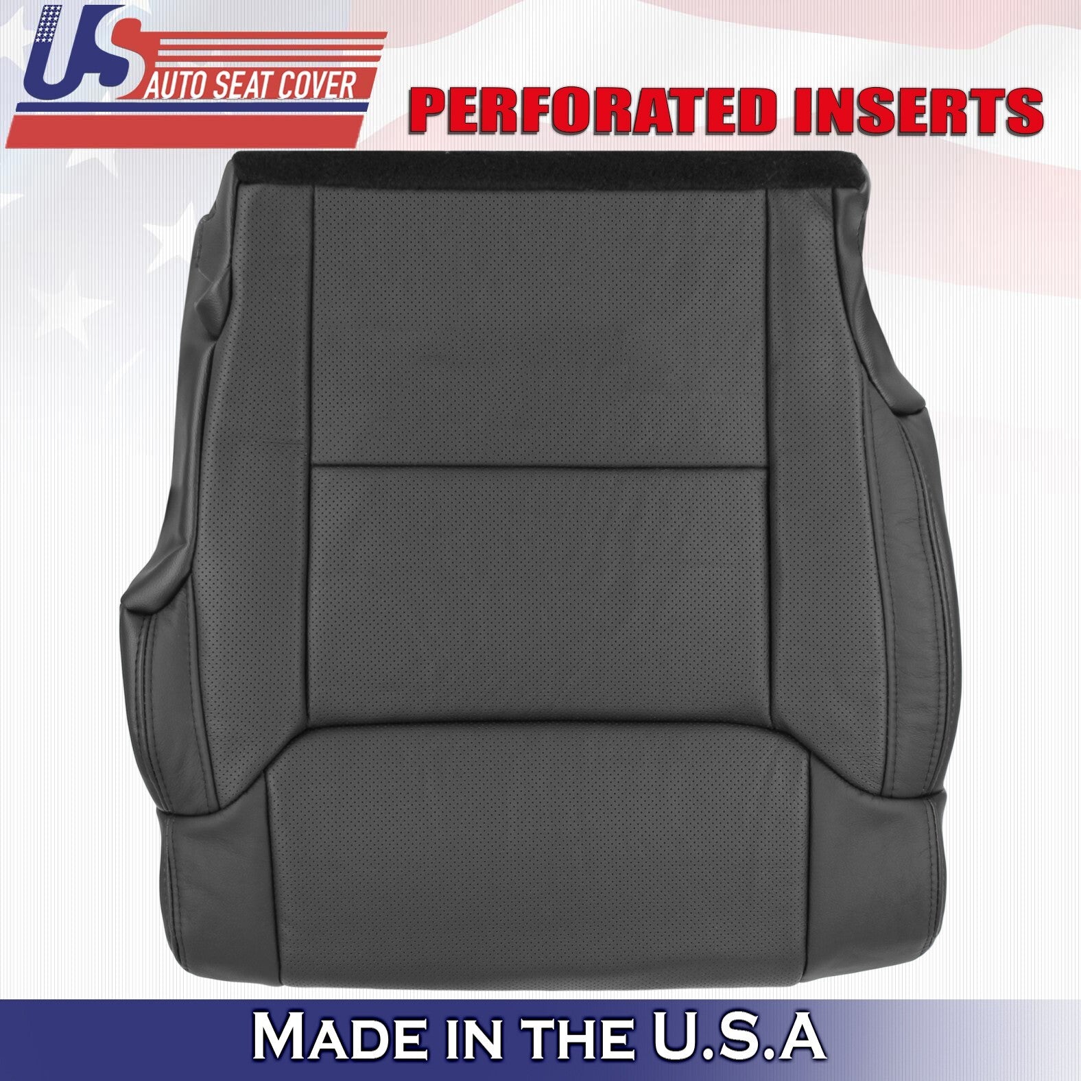 2016 2017 2018 For Toyota Tundra Driver Passenger Bottom Leather Seat Covers BLK