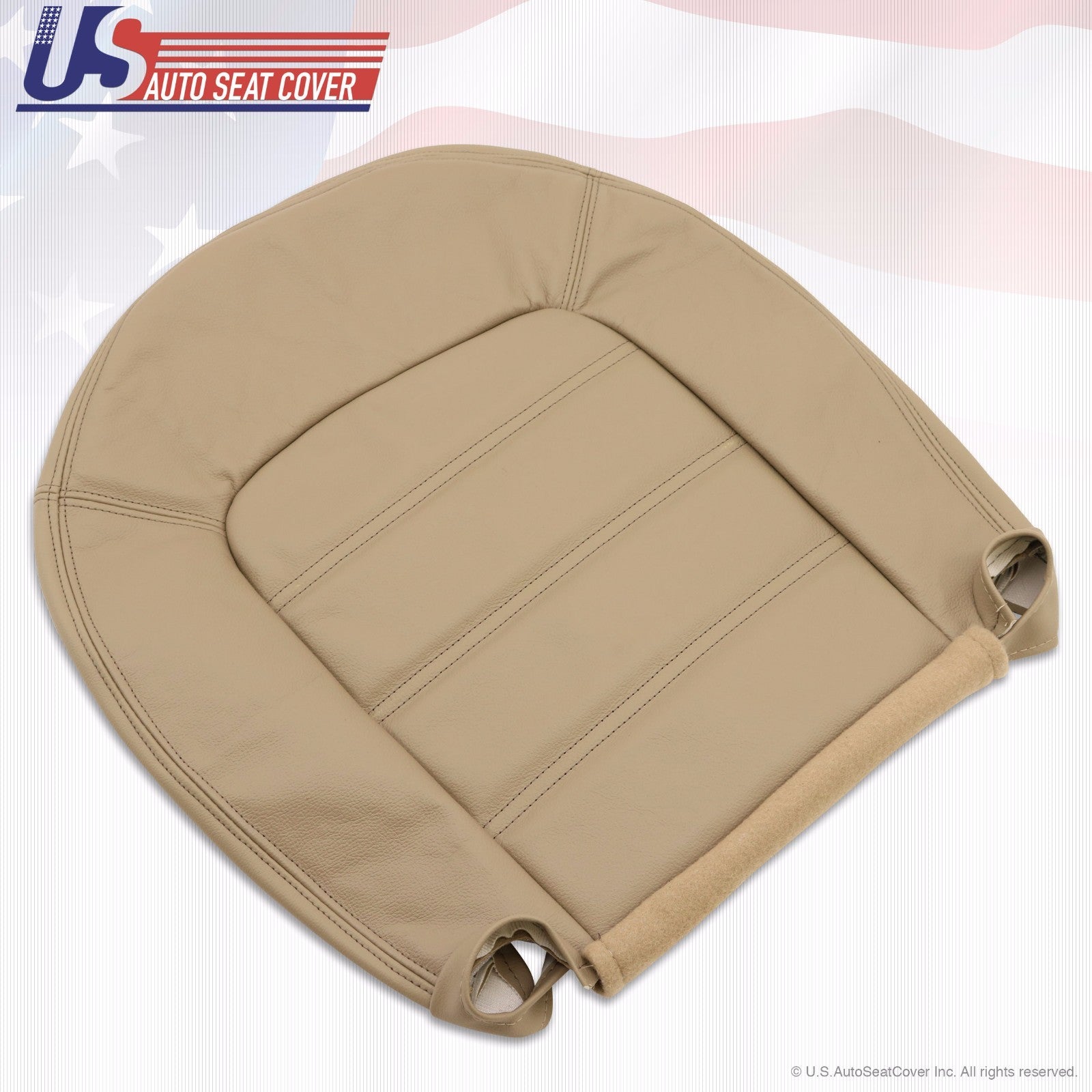 2002-2005 Ford Explorer XLT  Driver & Passenger Bottom Leather Seat Cover Tan