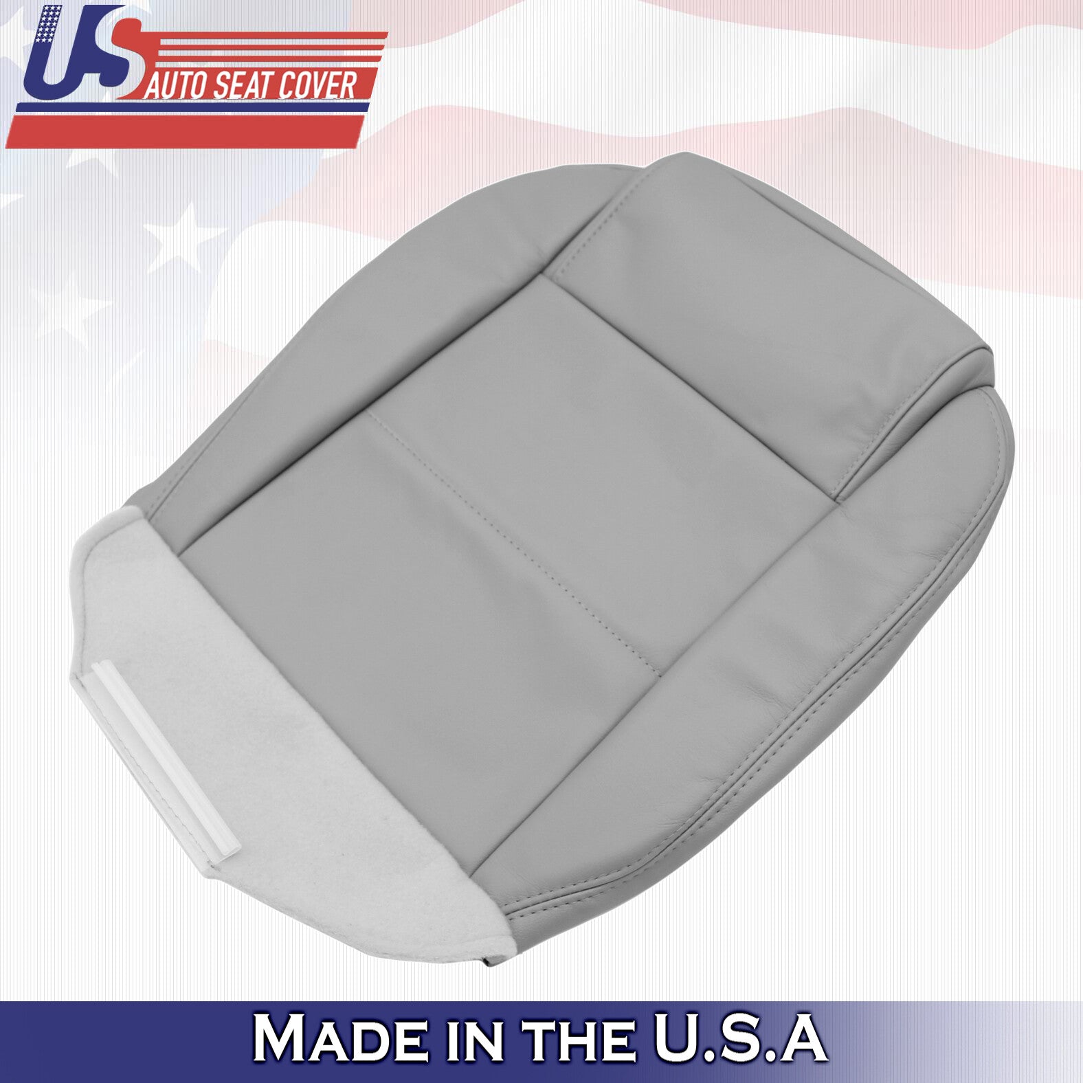 2005 to 2009 For Ford Mustang V6 Driver & Passenger Bottom Leather Covers Gray