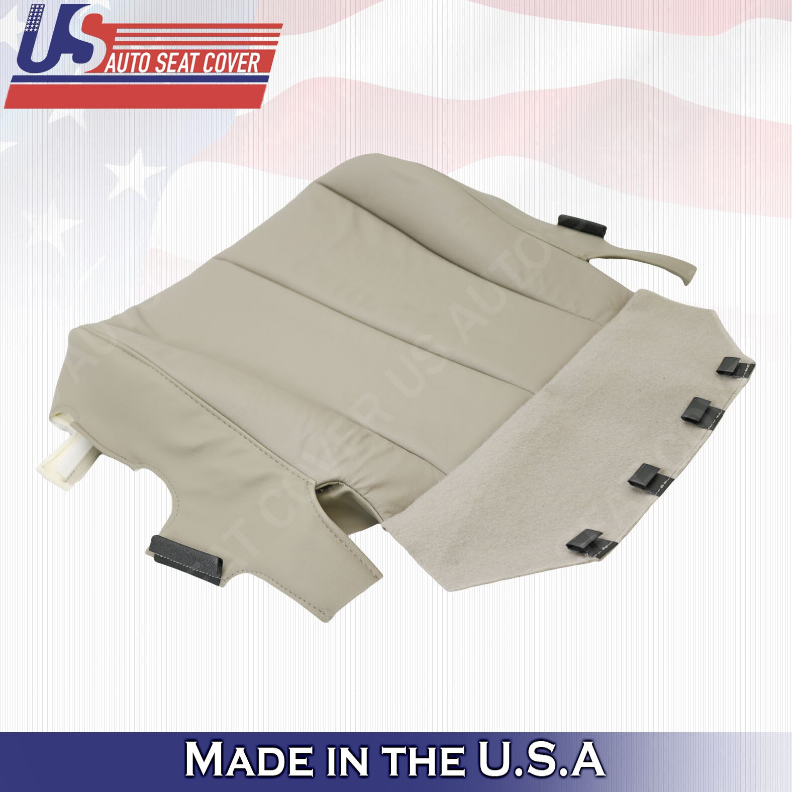 2007 to 2011 For Toyota Camry Driver Side Bottom Leatherette Seat Cover in Tan