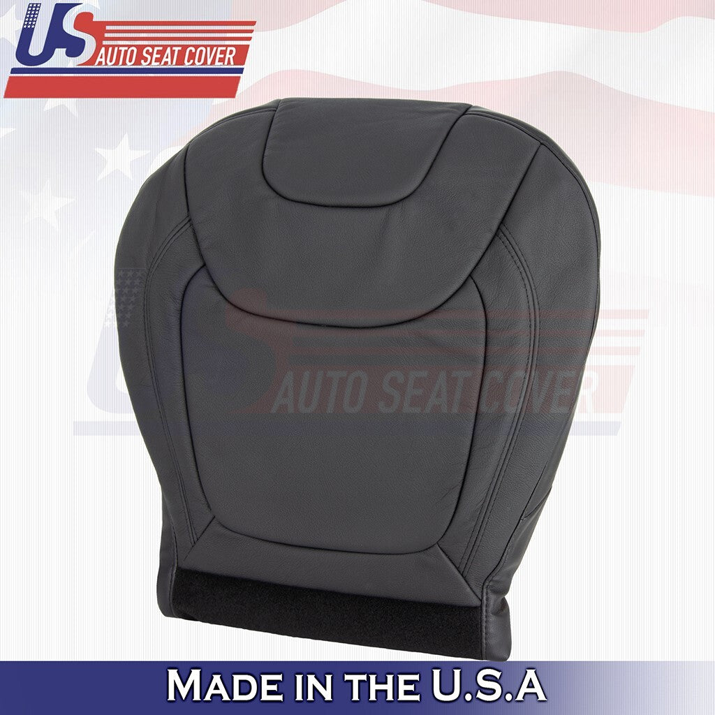 2015 to 2023 For Jeep Cherokee Driver & Passenger Bottoms Leather Cover Black