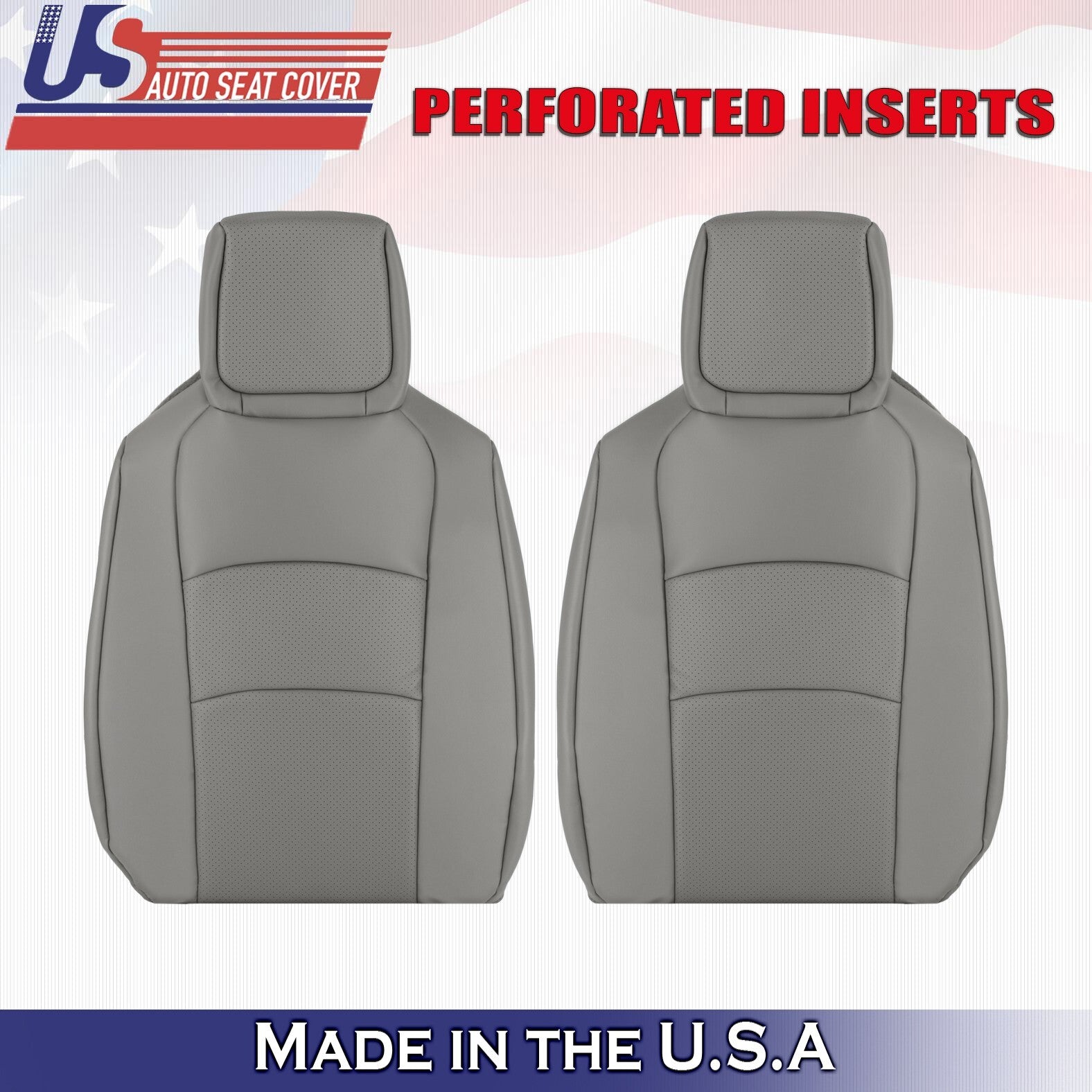 2009-2014 Fits Ford Econoline Van Driver & Passenger Tops Vinyl Cover Gray