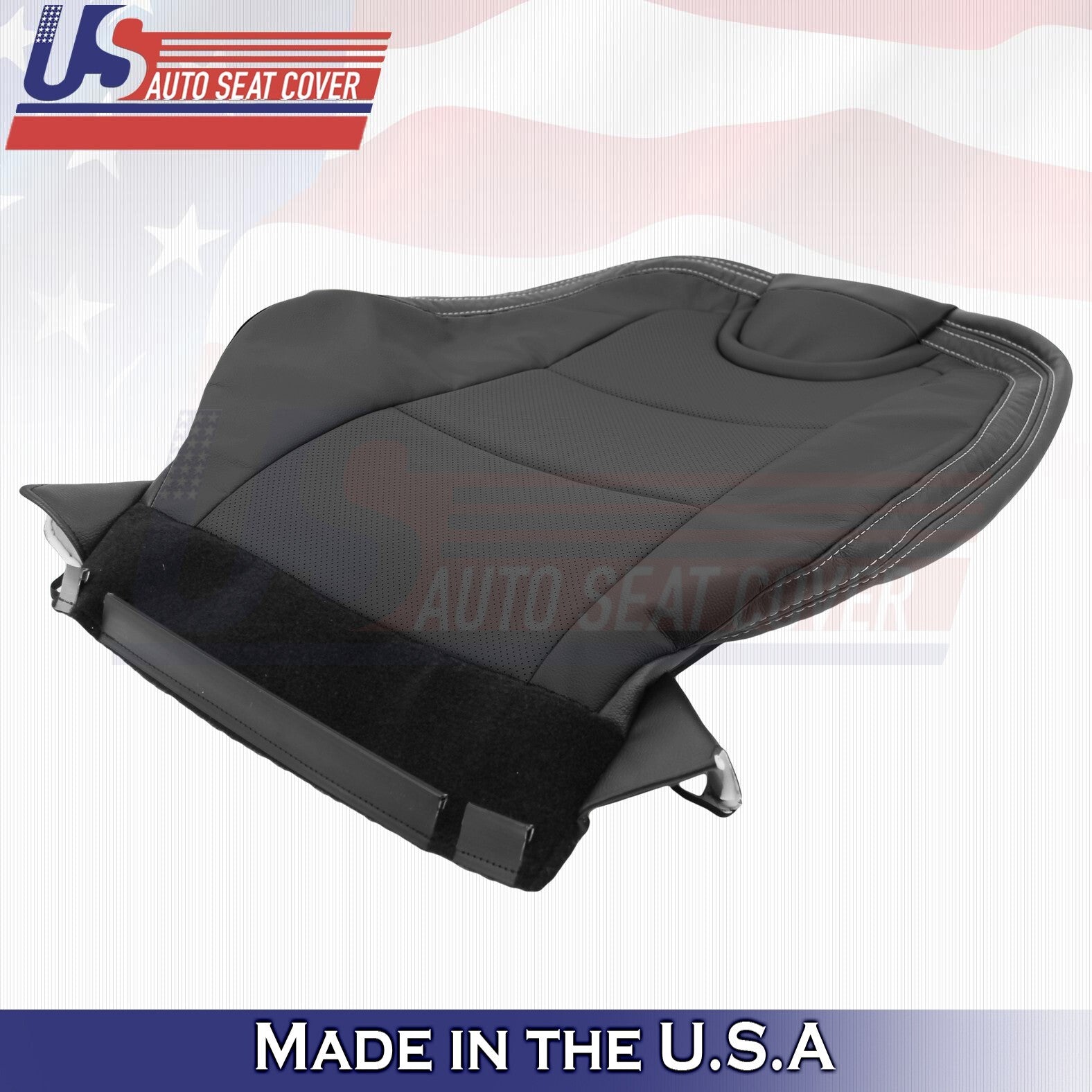 2010-2015 For Chevy Camaro - Passenger Side Top Perforated Leather Cover Black