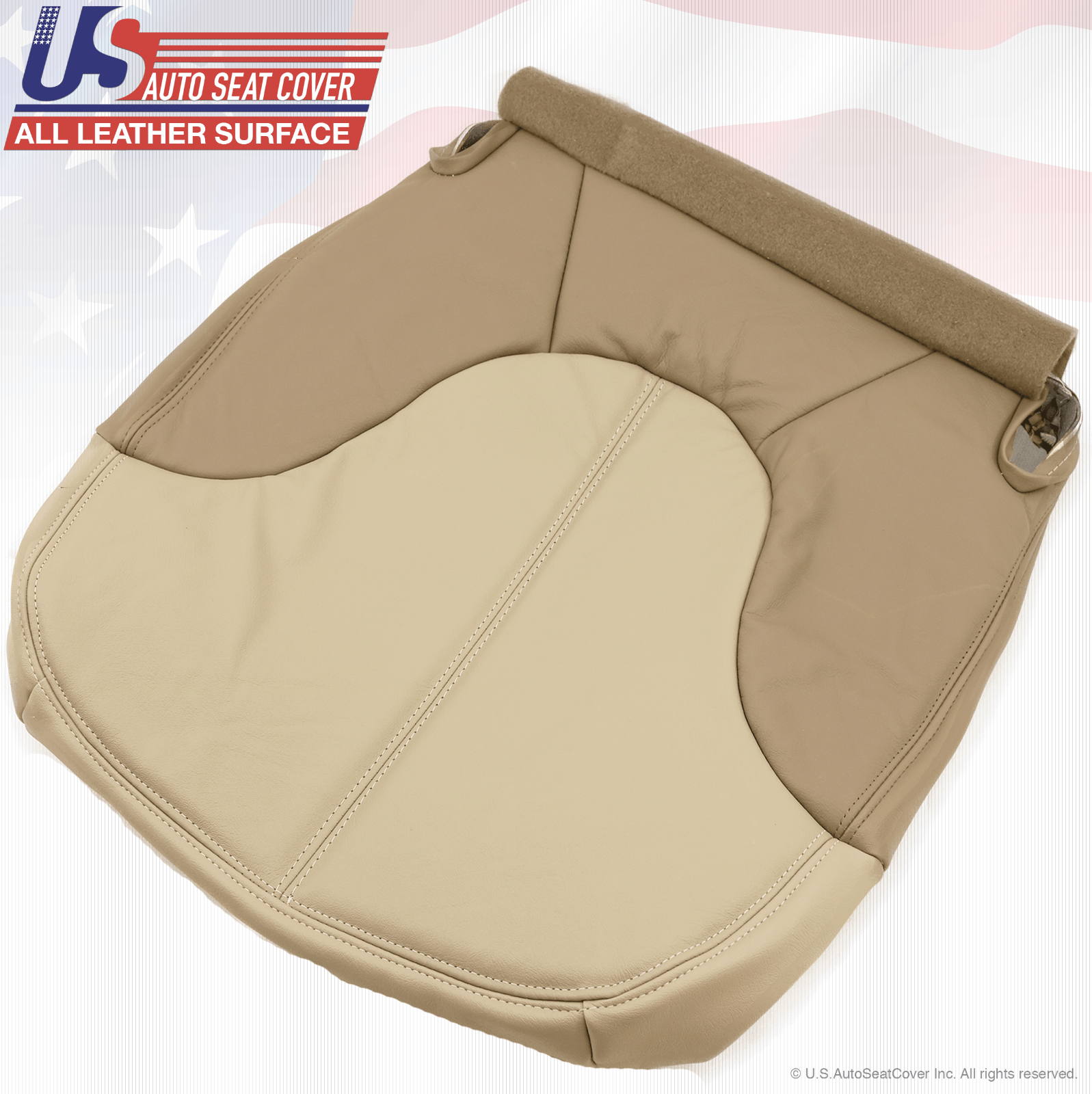 2000 GMC Yukon Denali Driver Bottom Replacement Seat Cover Leather 2-Tone Tan