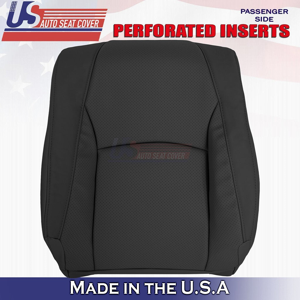 2003 to 2009 For Lexus RX350 Passenger Top&Bottom Synth Leather Perf Cover Black