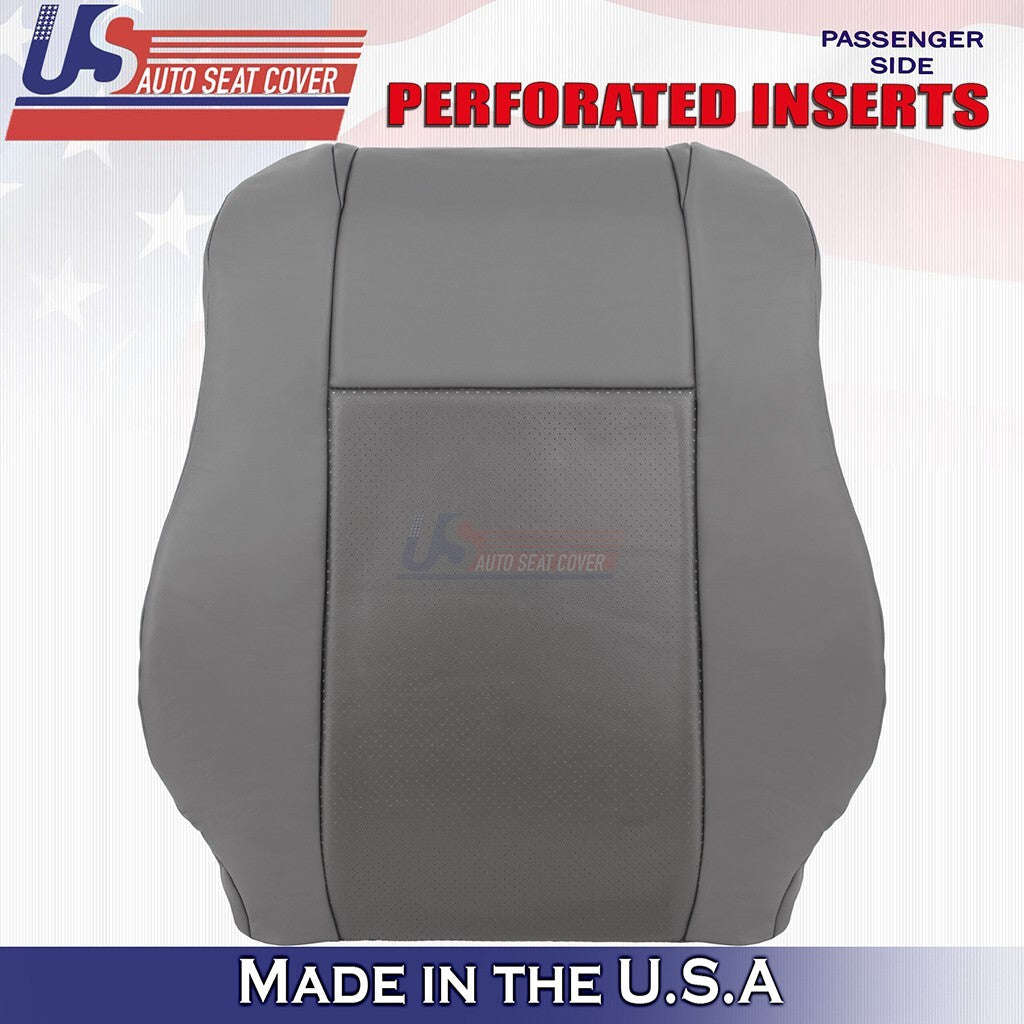 2005 2006 2007 2008 For Toyota Tacoma Passenger Top & Bottom Leather Covers Gray