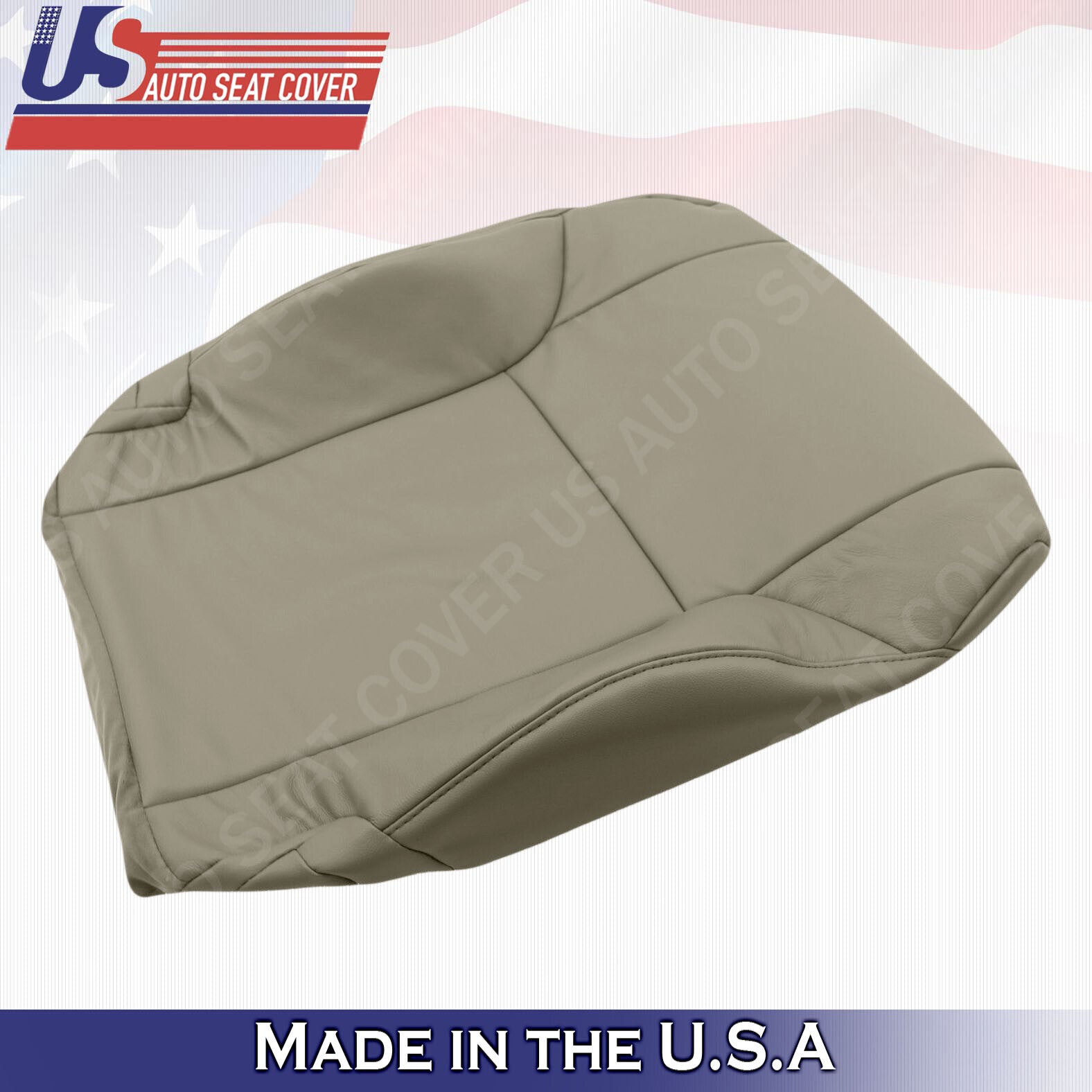 For 2003 to 2009 Toyota 4Runner Driver & Passenger Tops Leather Seat Cover Taupe