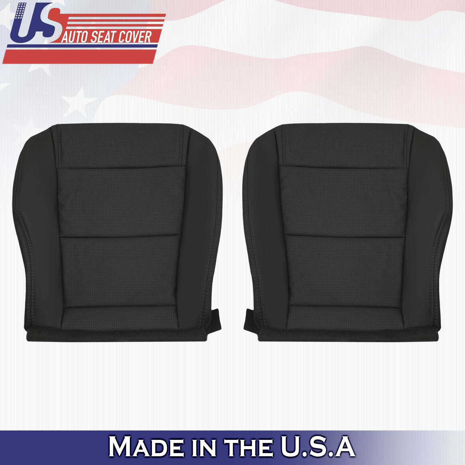 Fits 2001-2006 Acura MDX FRONT BOTTOMS Perforated Leather Seat Cover BLACK