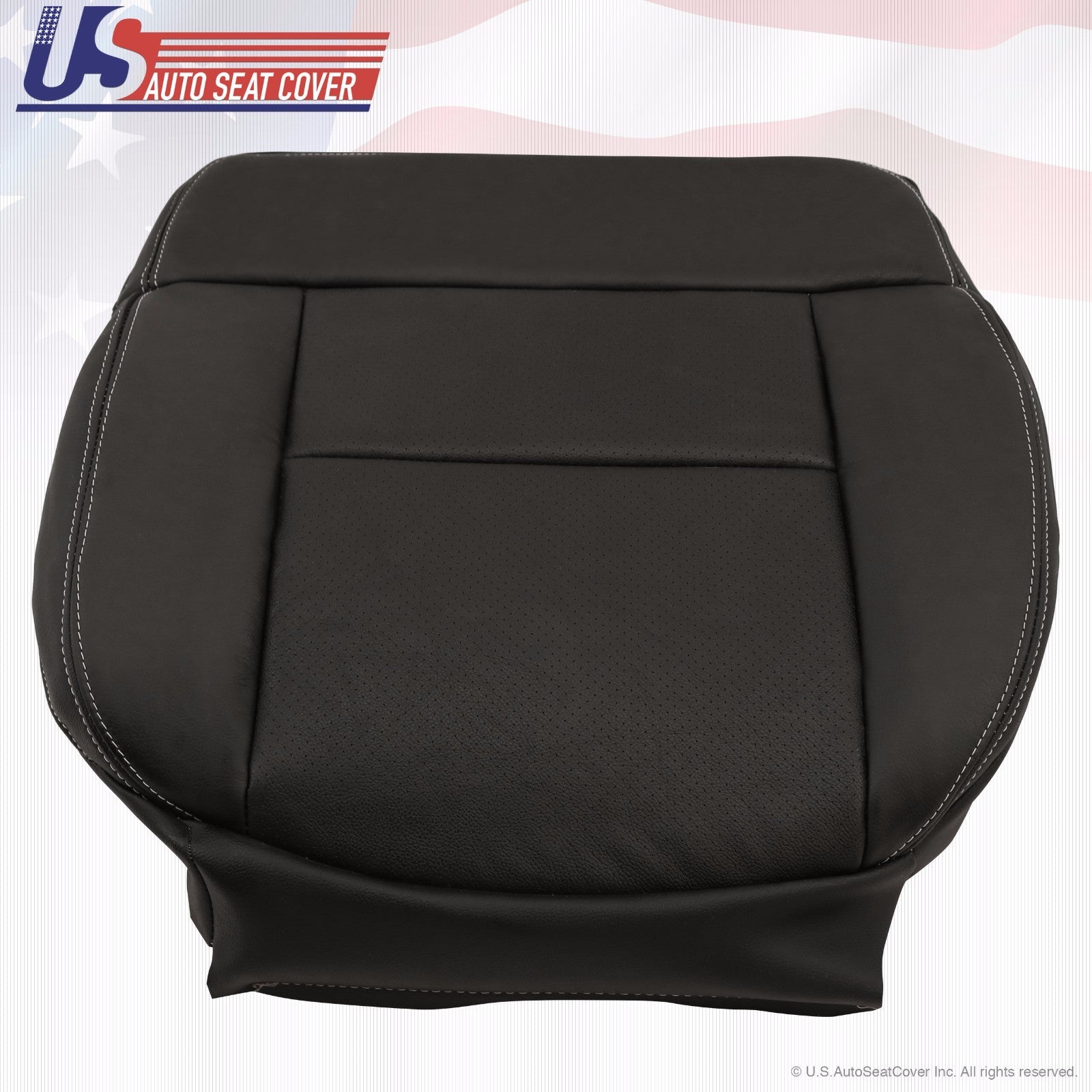 2004 to 08 Ford F-150 FX4 XLT Driver Bottom Leather Seat Cover Black perforated