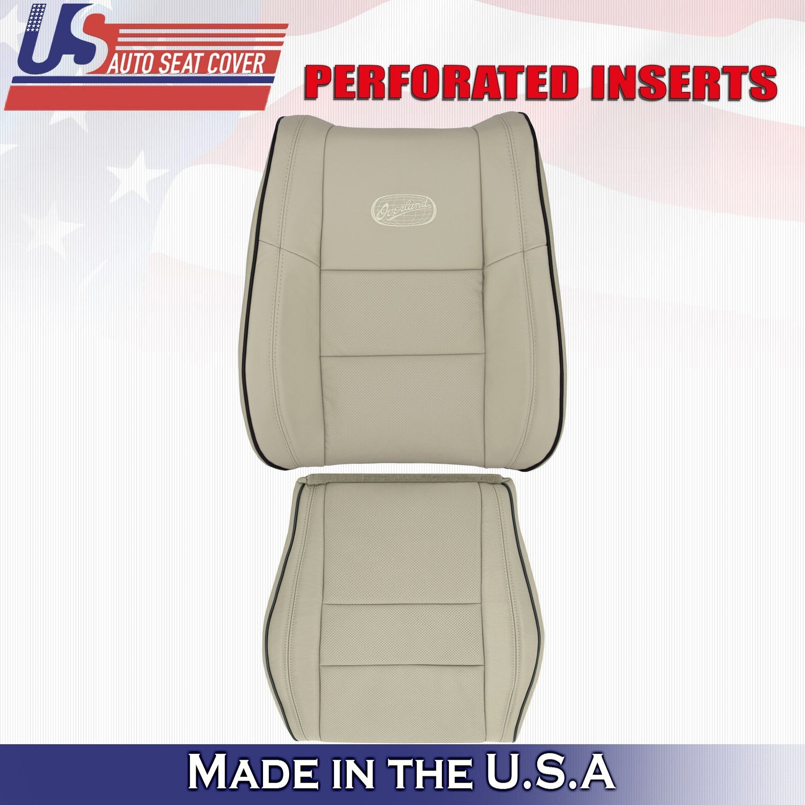 2011 to 2020 Fits Jeep Grand Cherokee Driver Top &Bottom Leather Covers Tan