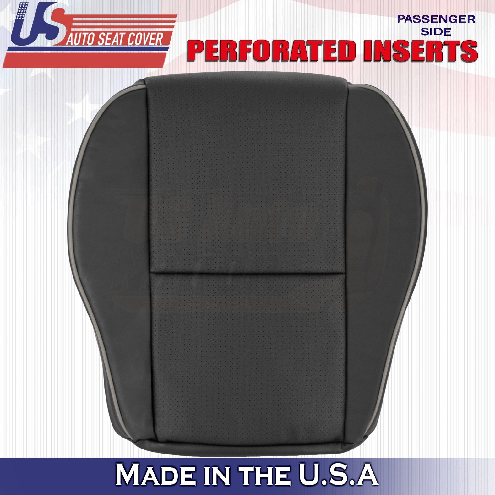2001 to 2005 Fits Lexus IS300 Passenger Bottom &Top Leather Seat Cover Black