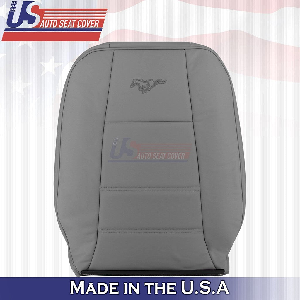 1999-2004 FOR Ford Mustang V6 Driver Bottom &Top Genuine Leather Seat Cover Gray