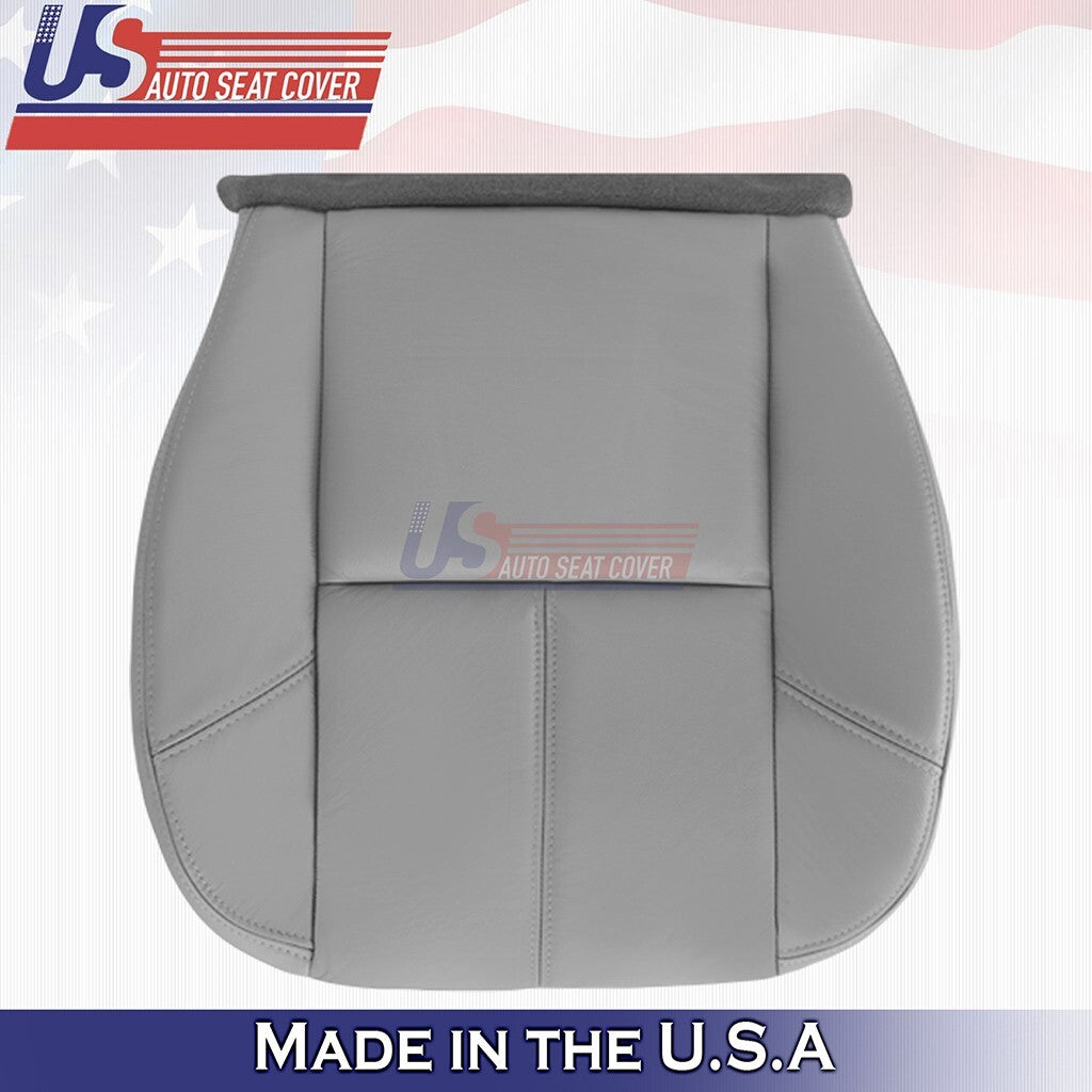 2007 to 2014 For Chevy Silverado Front Set Top &Bottom  Leather Cover Light Gray