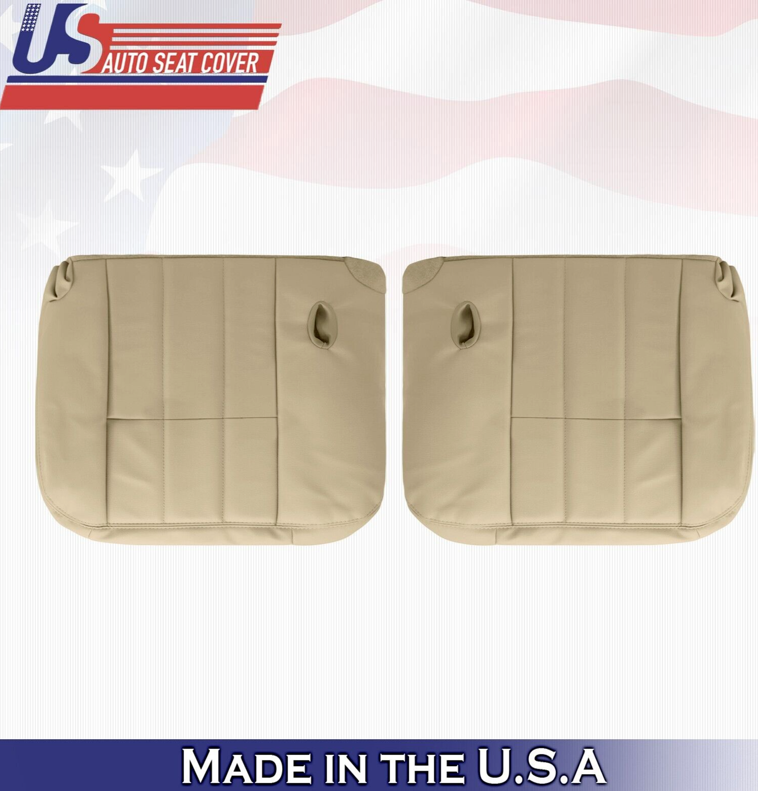 2007 2008 For Mercury Grand Marquis Driver & Passenger Bottom Leather Covers Tan