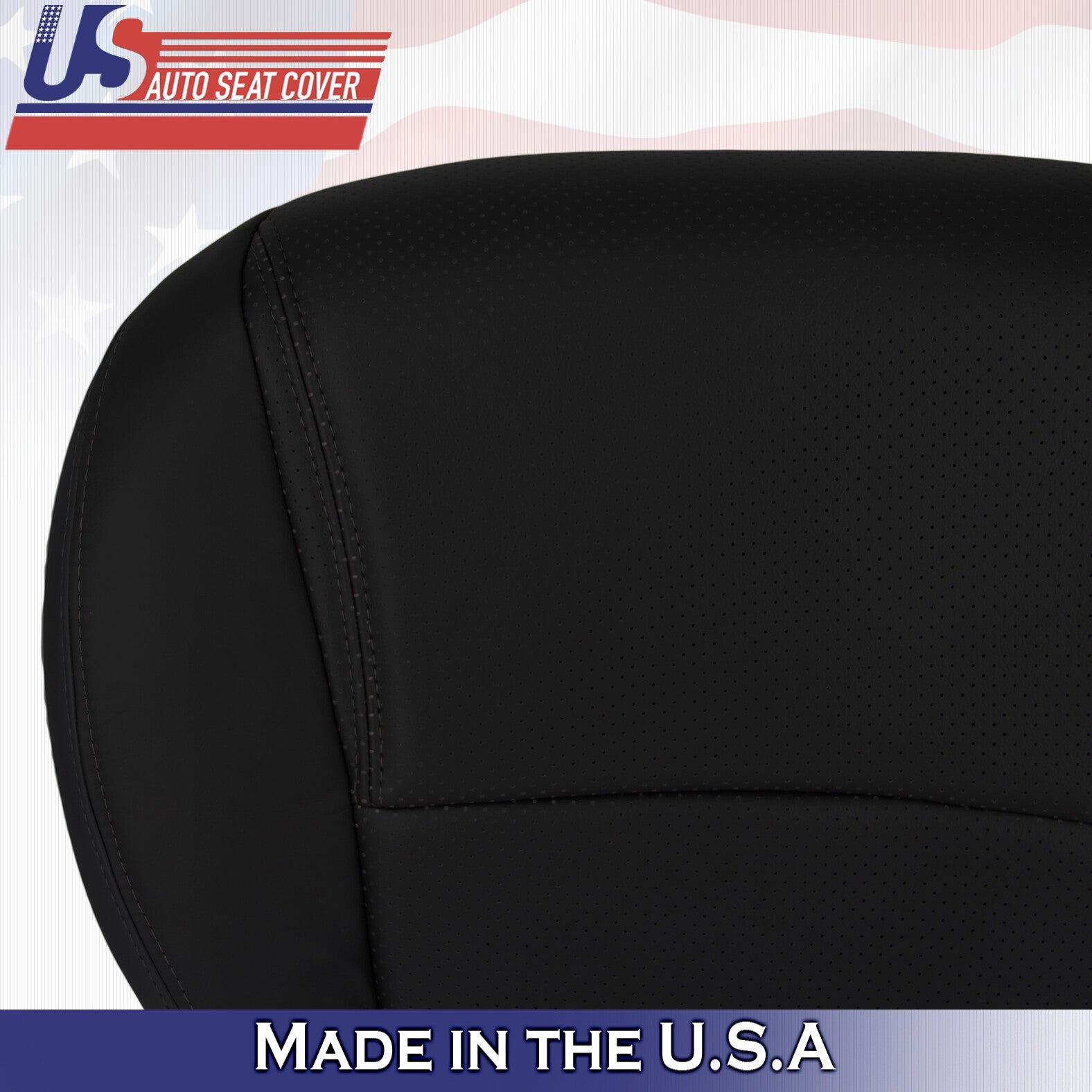 2004 For Honda Pilot Driver & Passenger 2x Bottom Perforated Leather Covers BLK