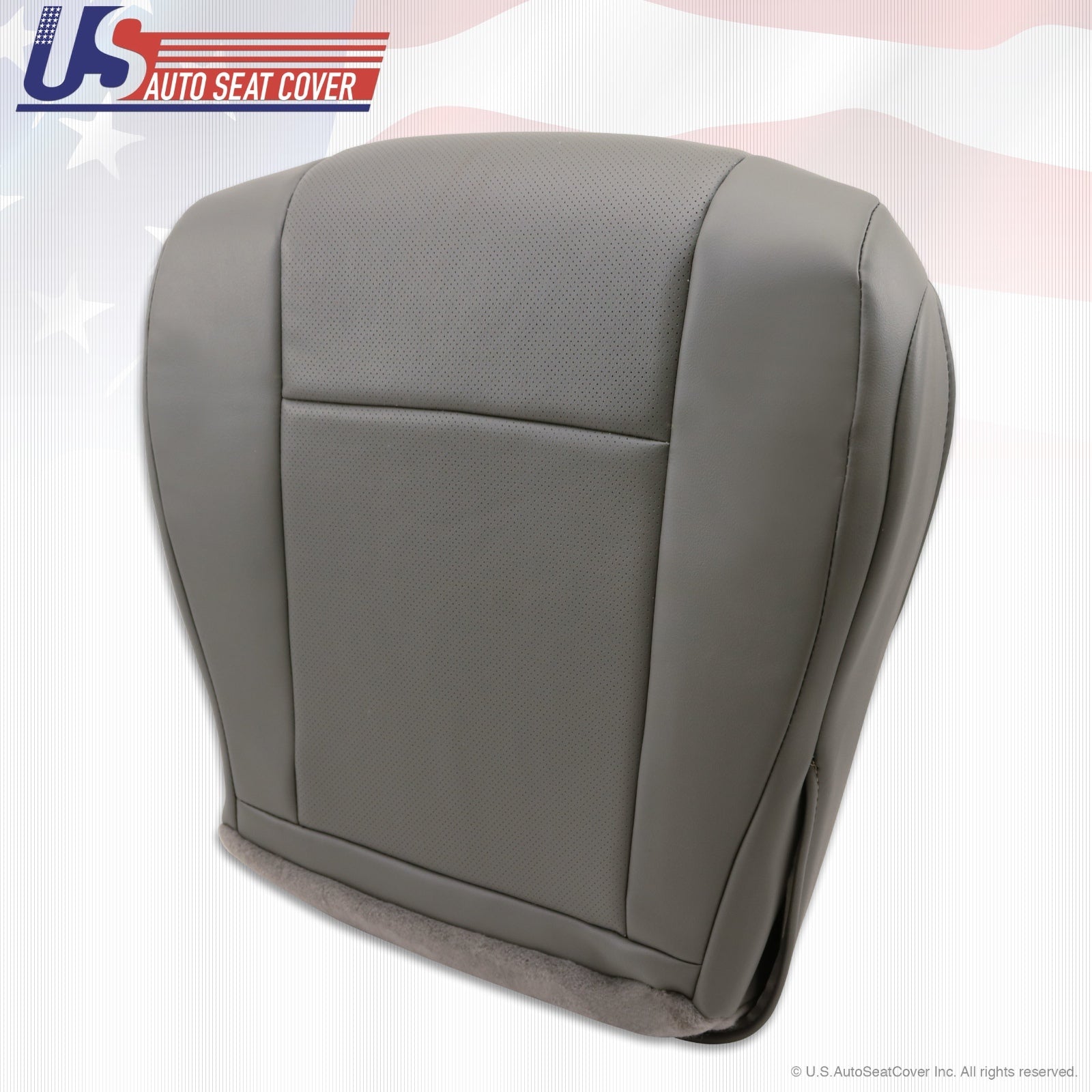 2013 2014 Ford E350 E450 Van Driver Side Bottom Perforated Vinyl Seat Cover Gray