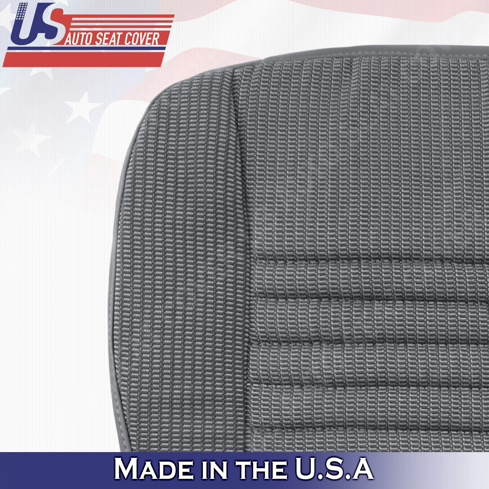 2006 to 2009 For Dodge Ram 1500 Passenger & Driver Bottom Cloth Seat Cover Gray