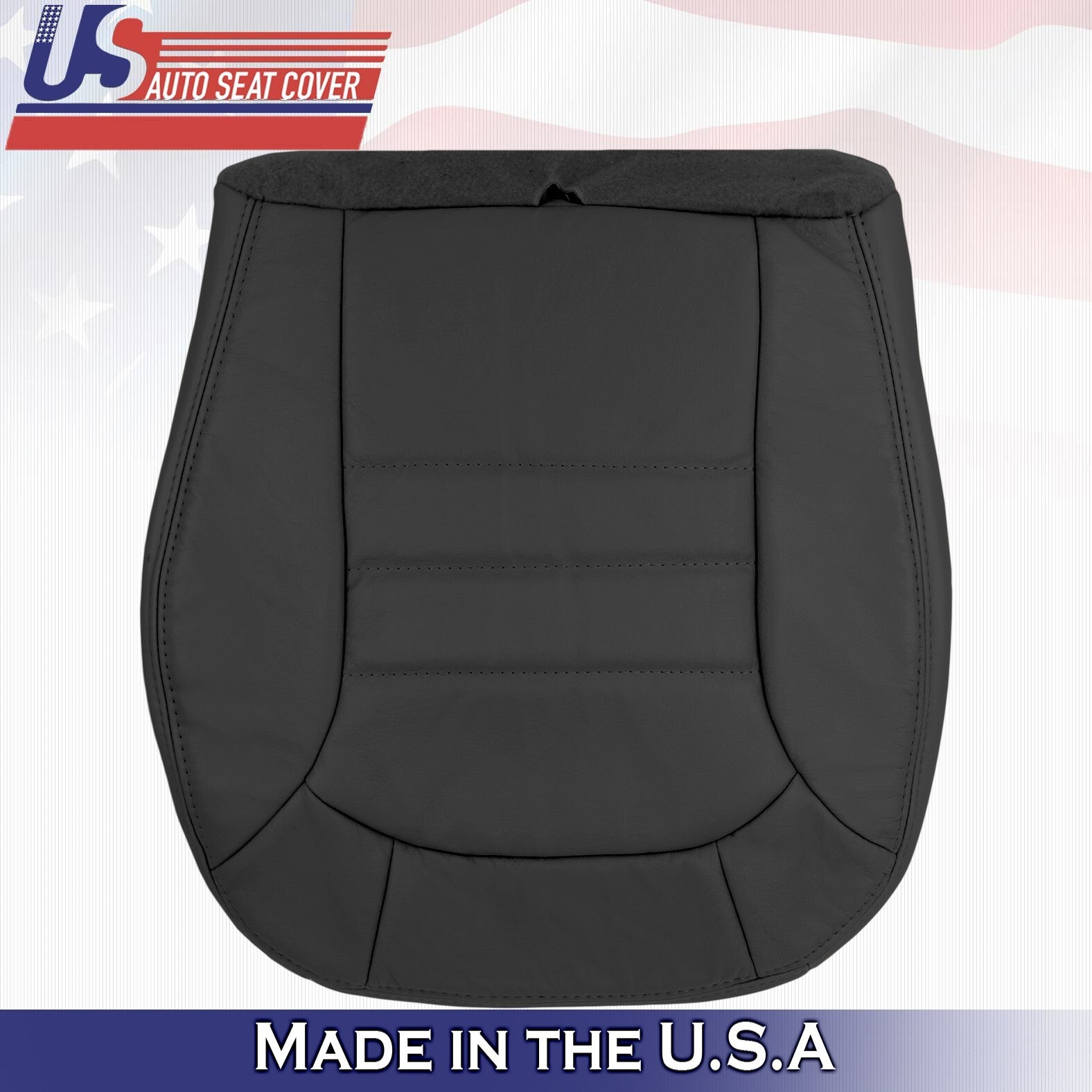 2002-2004 Fits Jeep Liberty Driver Bottom & Top Leather Seat Cover Dark Gray