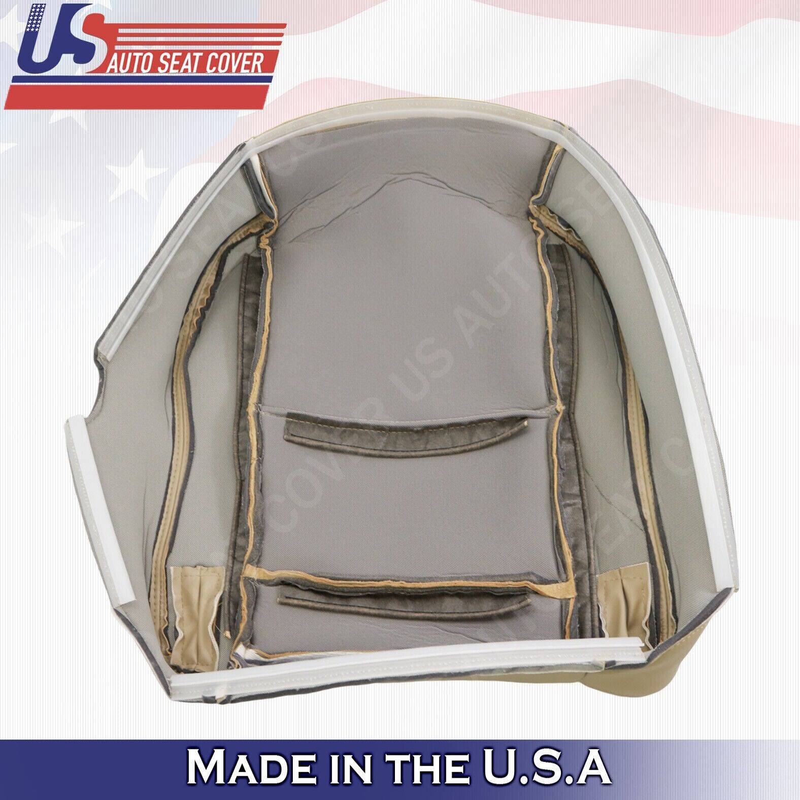 2000 2001 For Lexus ES300 Passenger Top & Bottom Leather Seat Covers Ivory