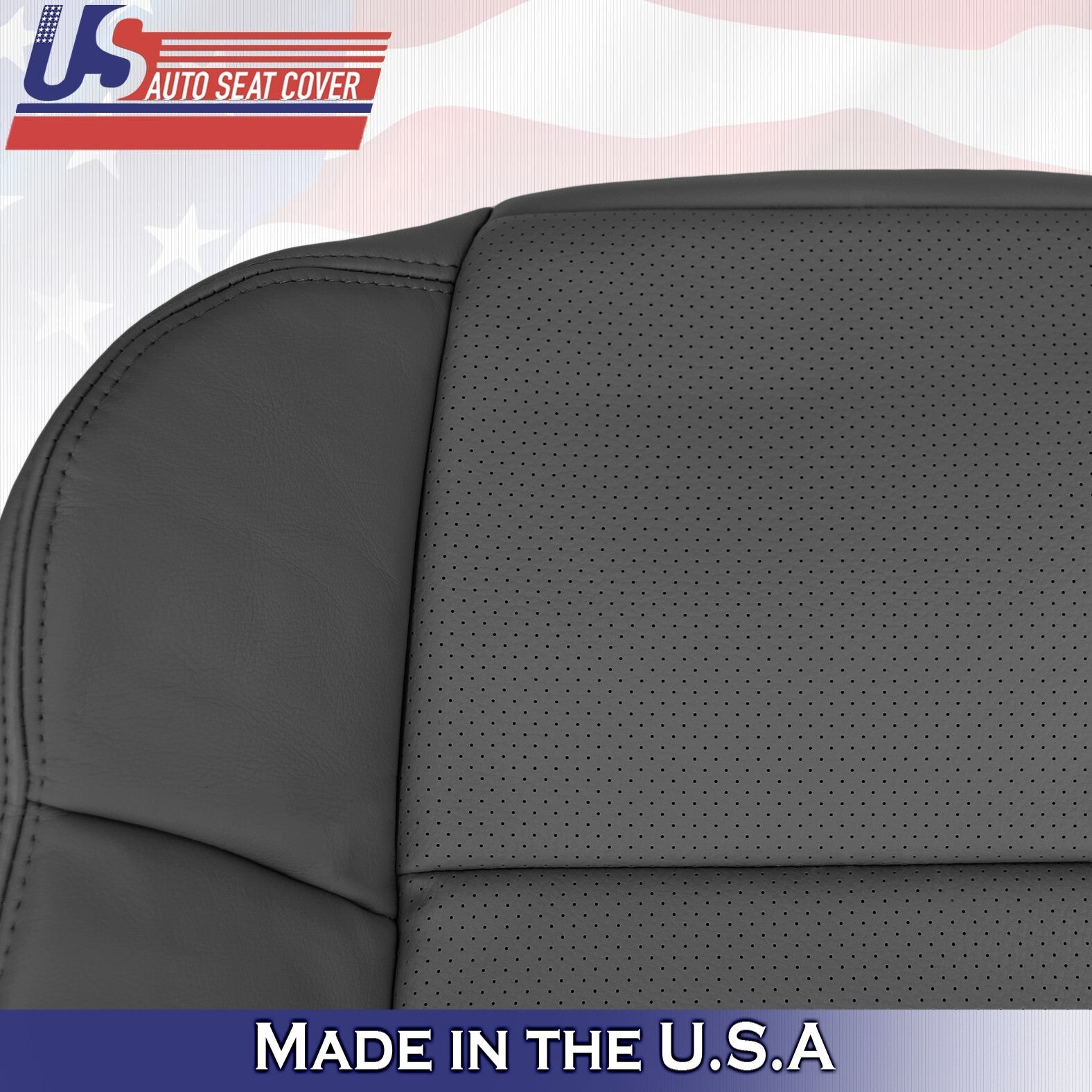 2011 2012 For Acura RDX Driver Top Bottom Synthetic Perf Leather Seat Covers BLK