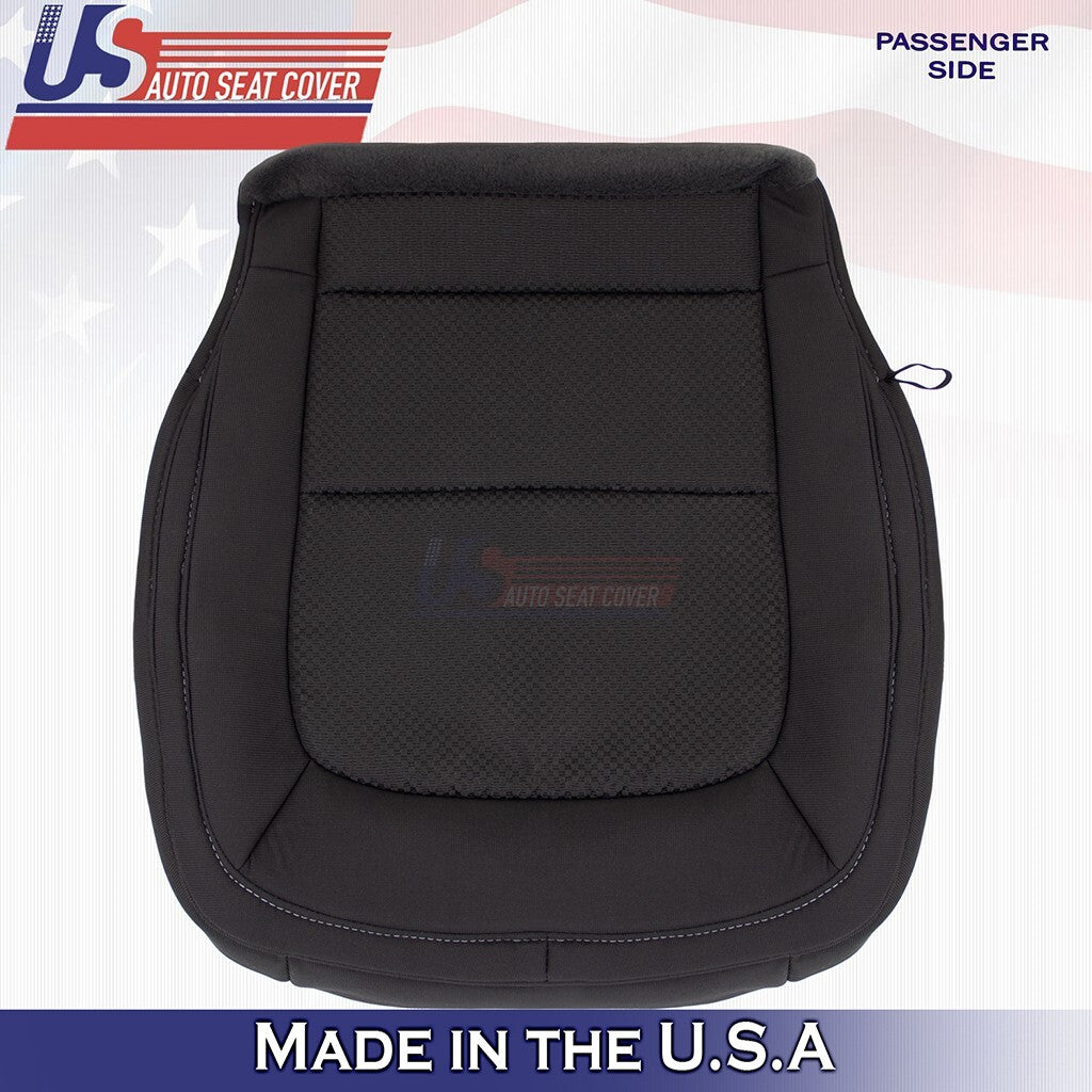 2015 to 2021 For Chevy Colorado Front Passenger Bottom Cloth Seat Cover Black