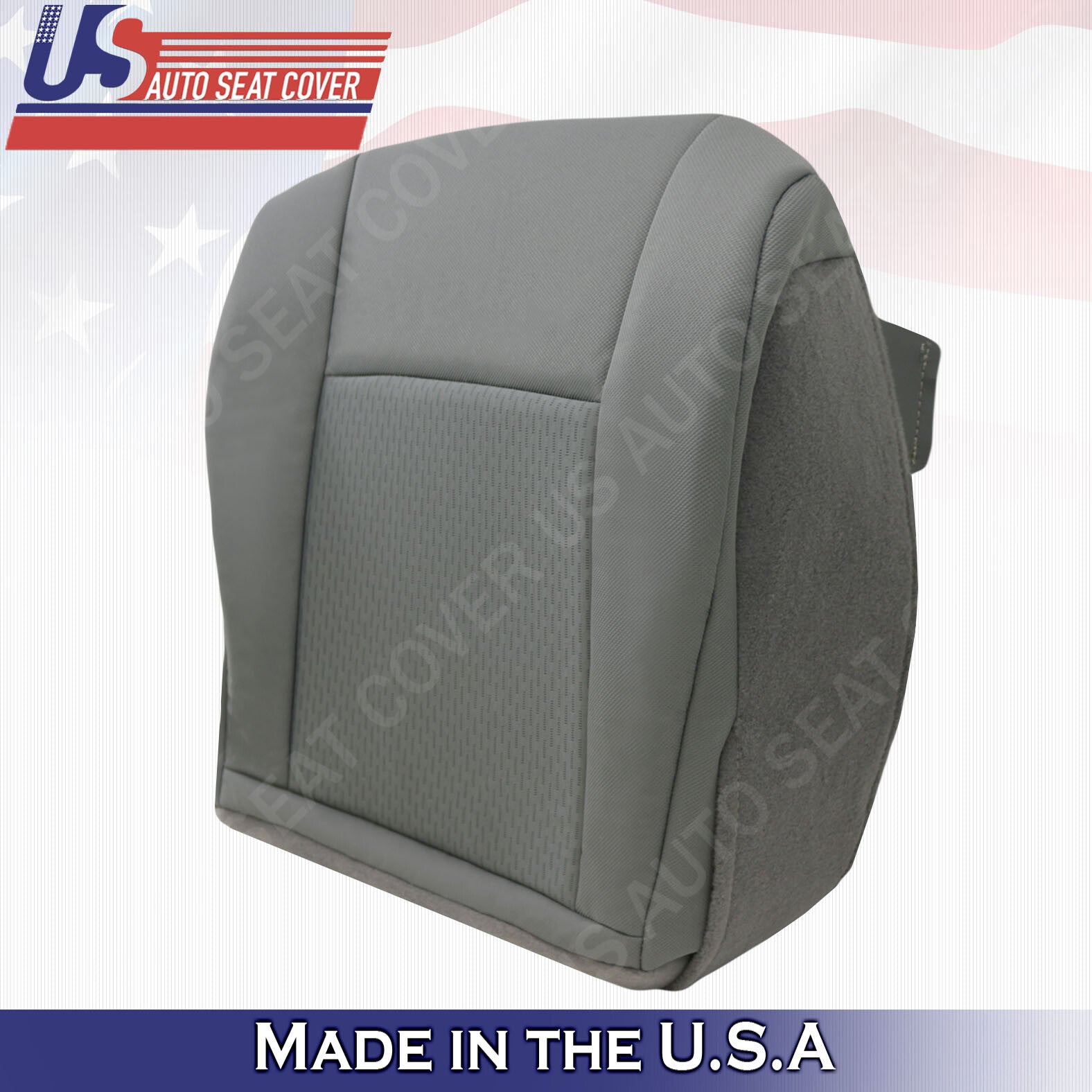 2009 to 2019 Fits Ford E150 Van Driver Bottom Cloth Seat Cover Med. Flint Gray
