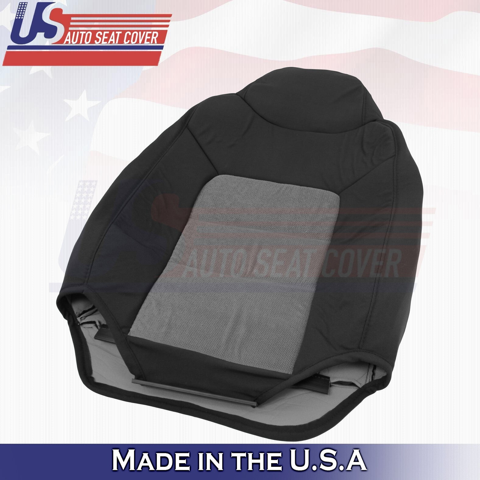 2003 to 2006 Fits Ford Expedition Driver Side Top Cloth Seat Cover 2 Tone Gray