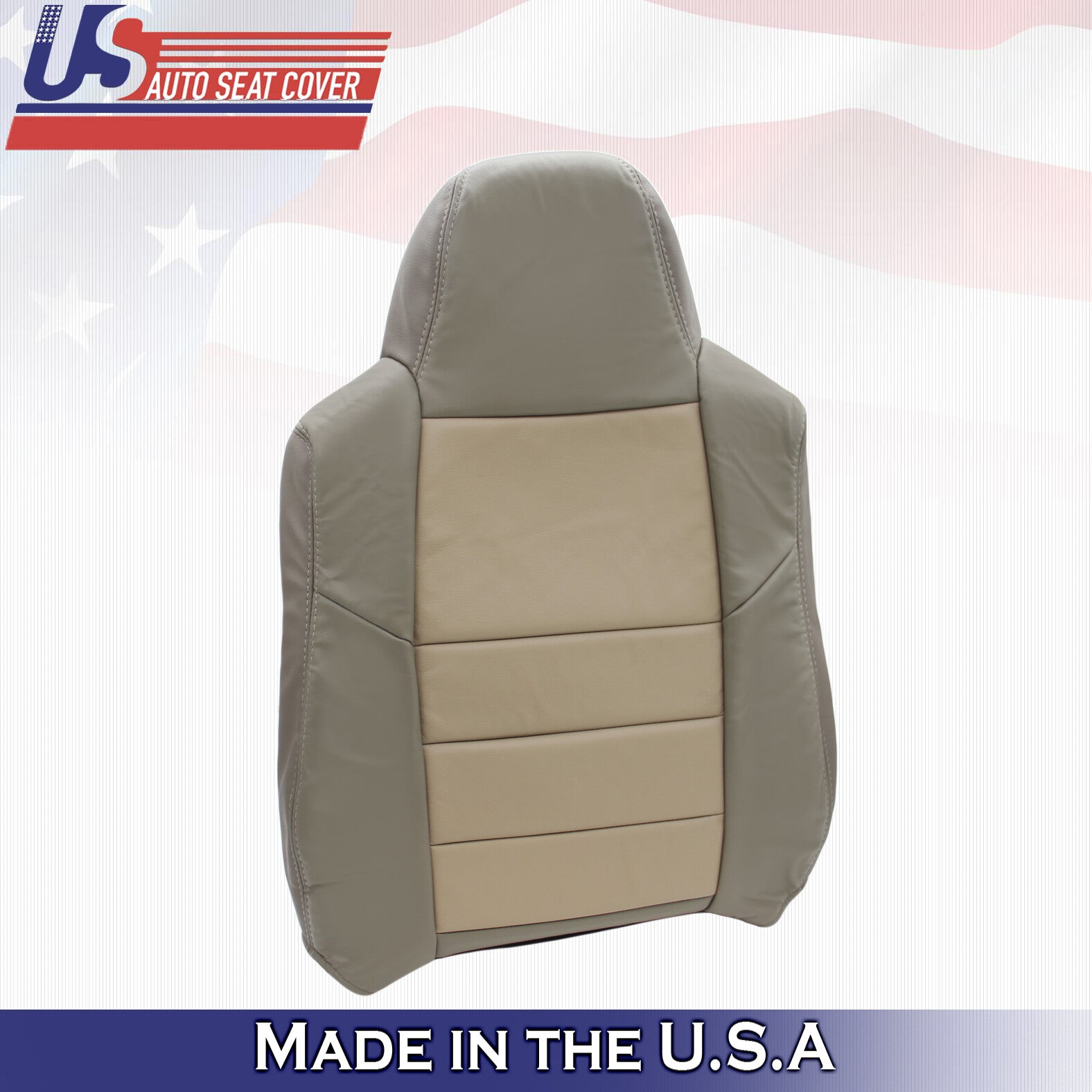2002 2003 2004 Ford Excursion Eddie Bauer Tan Front Lean Back Leather Seat Cover