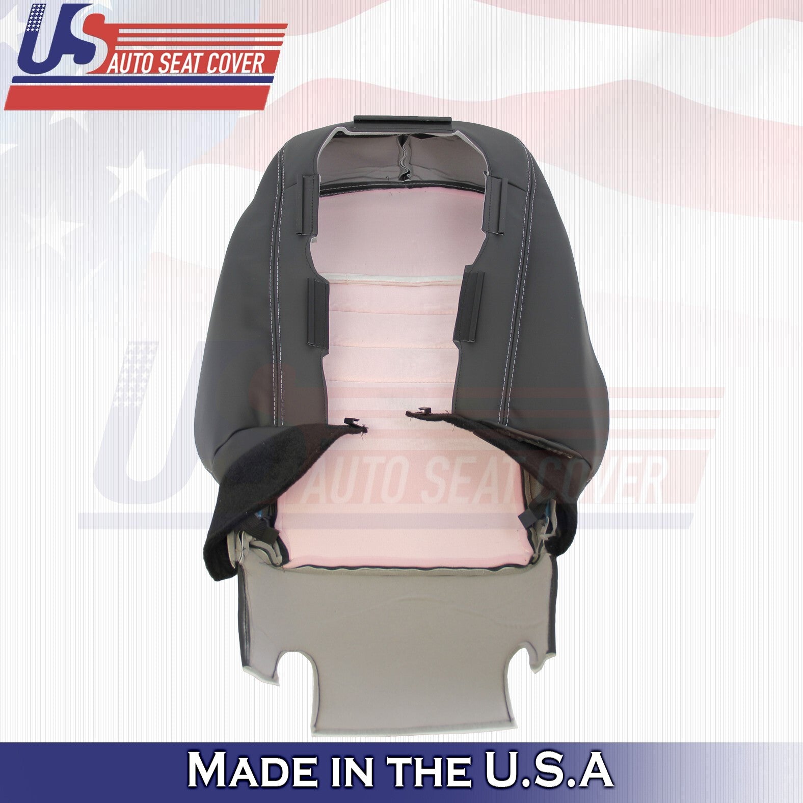 2013 2014 For Dodge Charger SXT Front Driver Top & Bottom Leather Covers Black