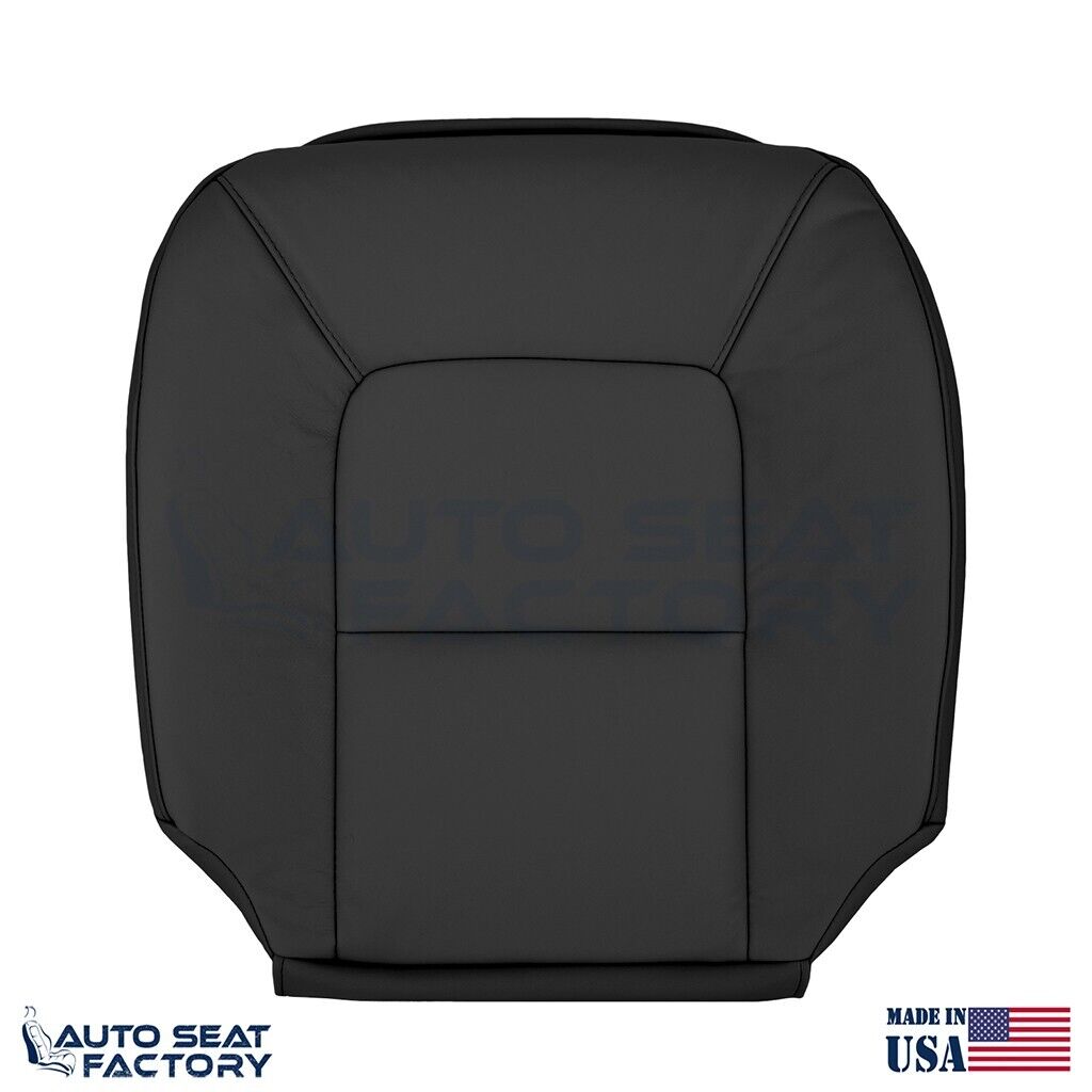 Replacement Fits 2007 - 2016 Volvo S80 Driver Bottom Black Leather Seat Cover