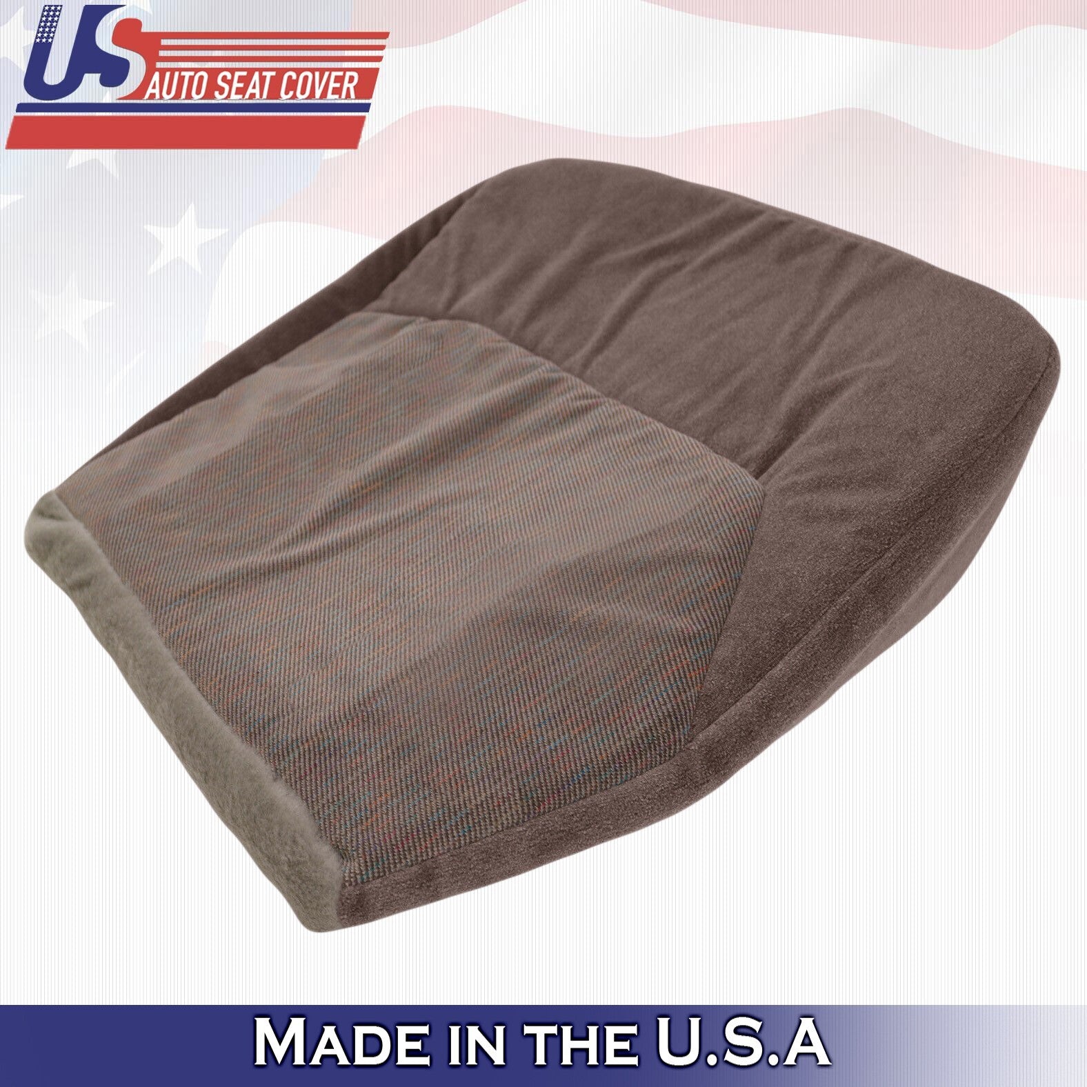 1995 For Ford F150 F250 F350 XLT Driver & Passenger Bottom Cloth Seat Covers Tan
