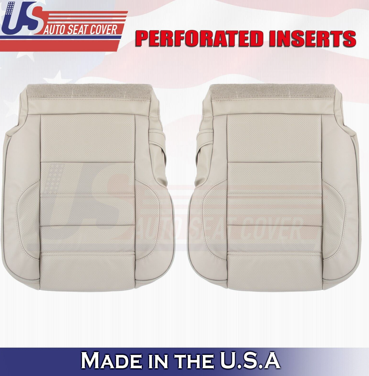 2019 For GMC Yukon Denali Rear Driver & Passenger Bottom Leather Cover SHALE Tan