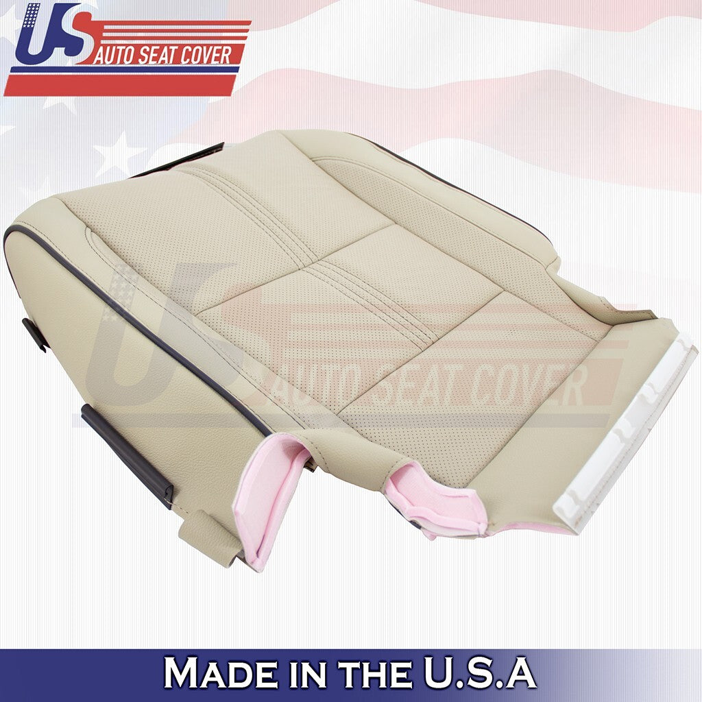 2017 to 2020 For Acura MDX Passenger Bottom w/ Perforated Leather Seat Cover Tan