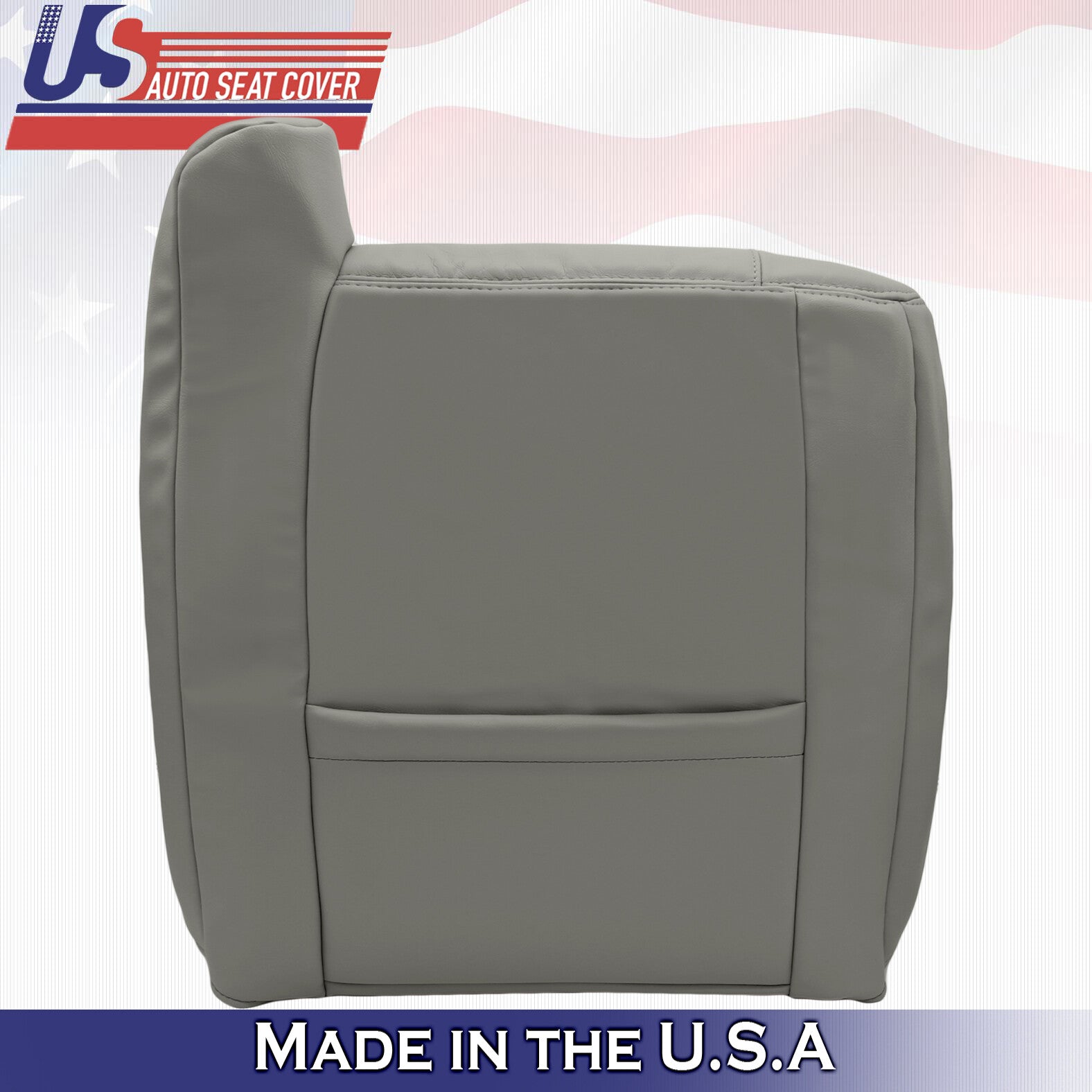2002 For Cadillac Escalade Driver Top Bottom Perforated Leather Seat Covers Gray