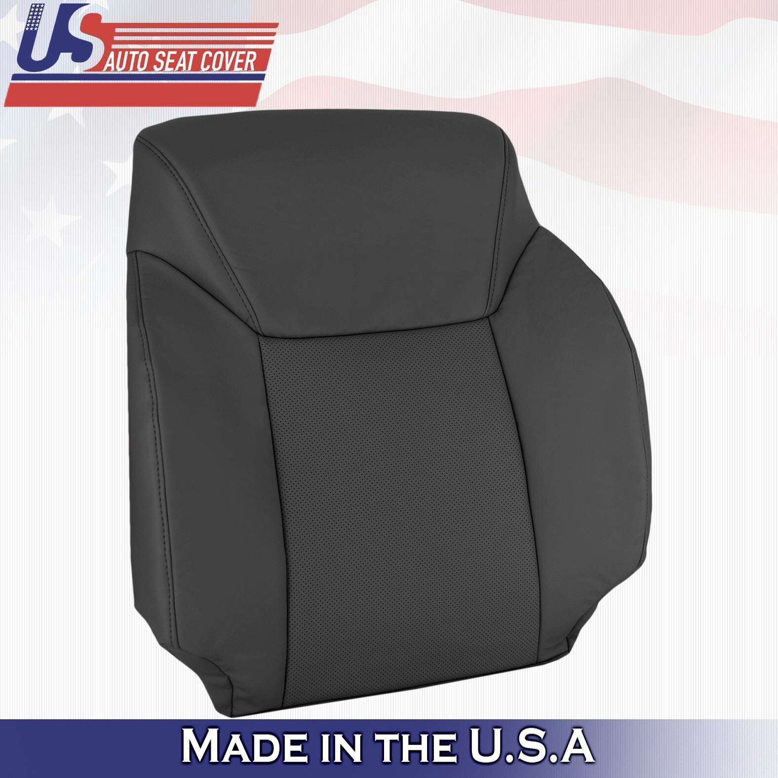 2012 to 2015 For Lexus LX570 Driver & Passenger Tops Leather w/Perf Covers Black