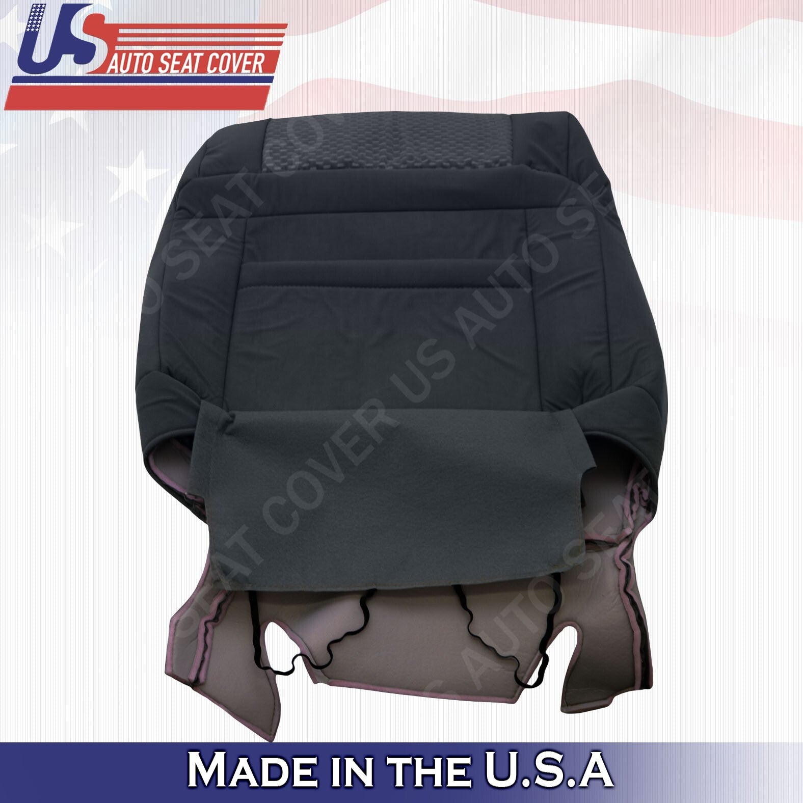 2007 2008 09 10 2012 For Toyota Tundra Passenger Top & Bottom Cloth Cover Black