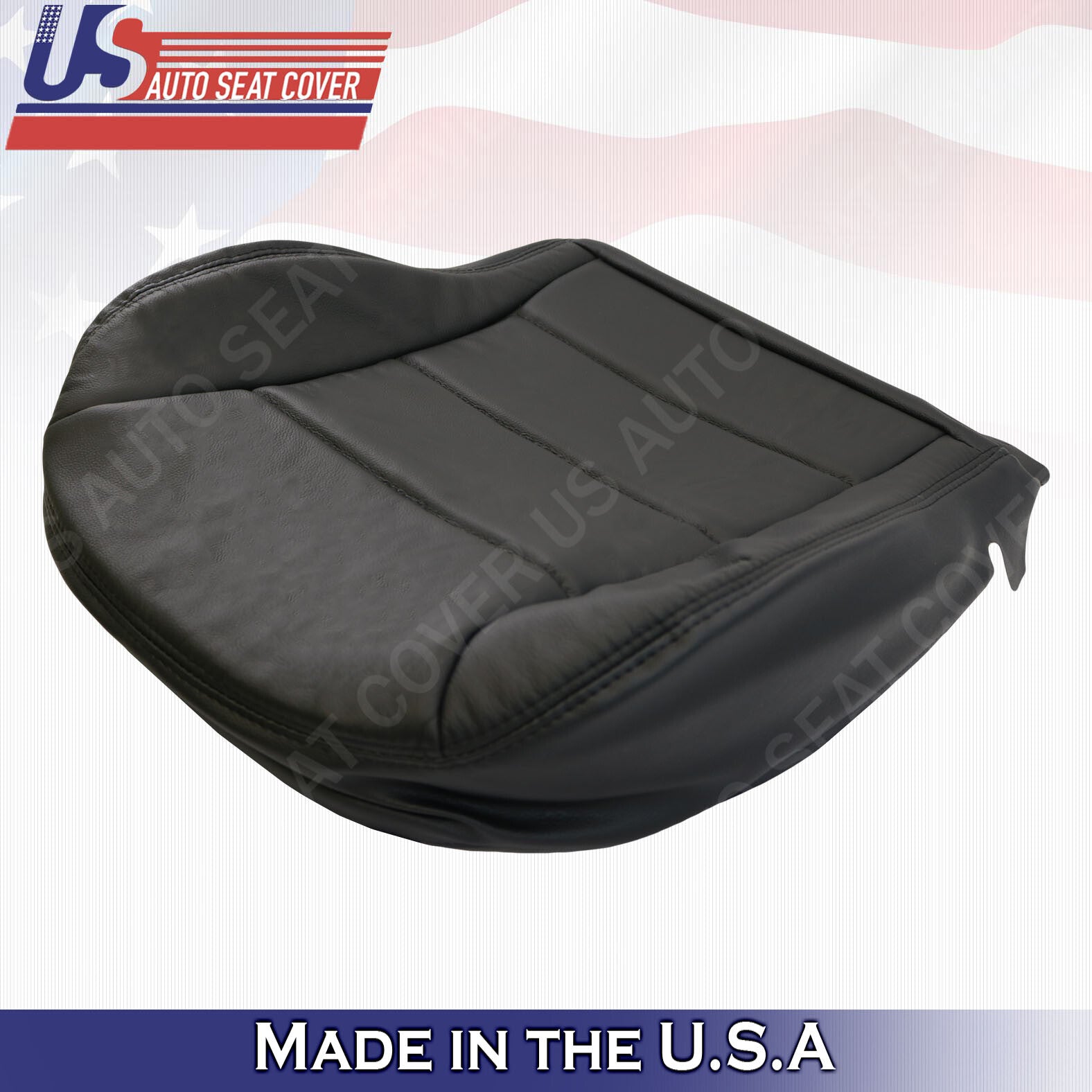 1999 to 2004 Volkswagen Jetta Front Driver Bottom Leather Seat Cover In Black
