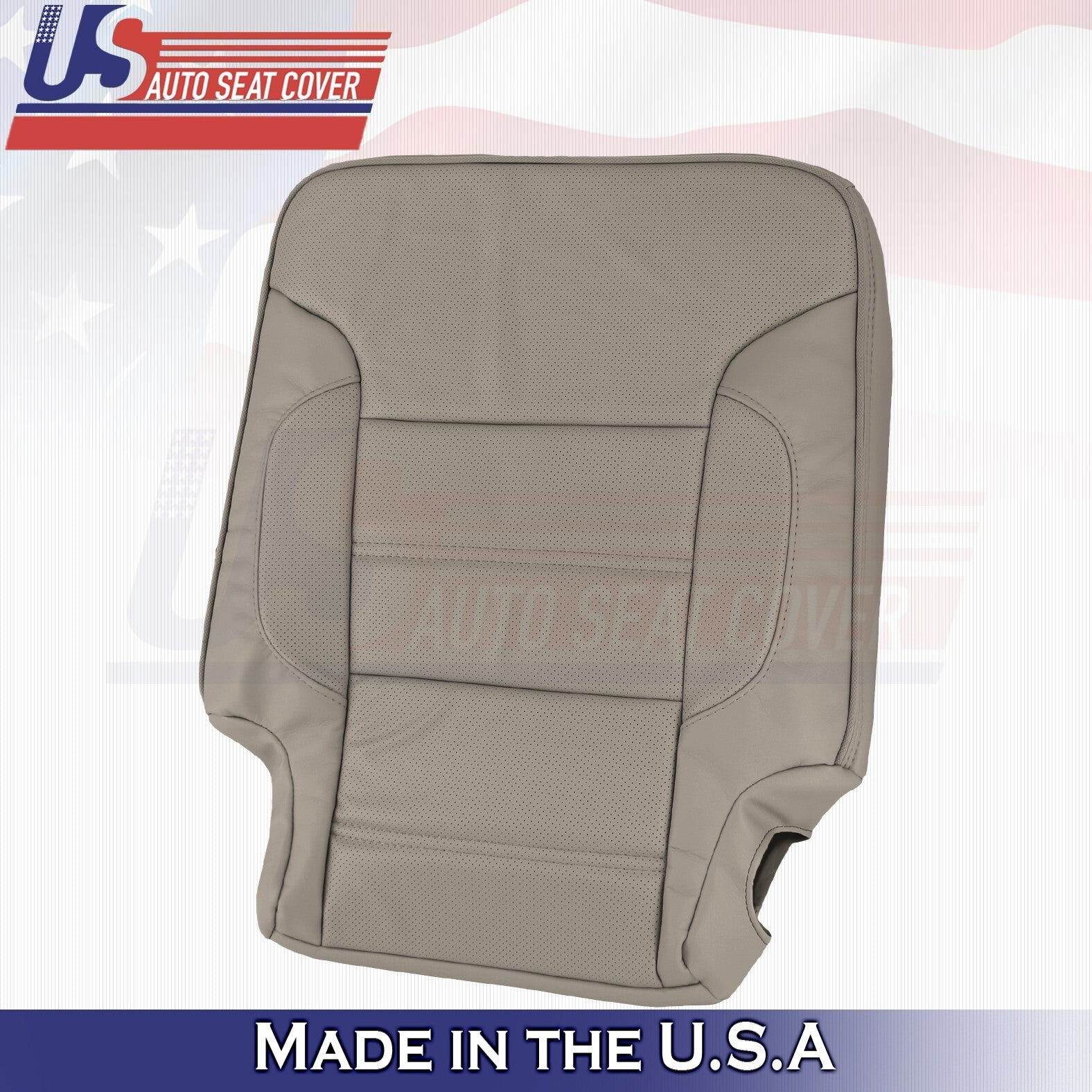 2015 For GMC Sierra Denali Rear Passenger Top & Bottom Leather Seat Covers Tan