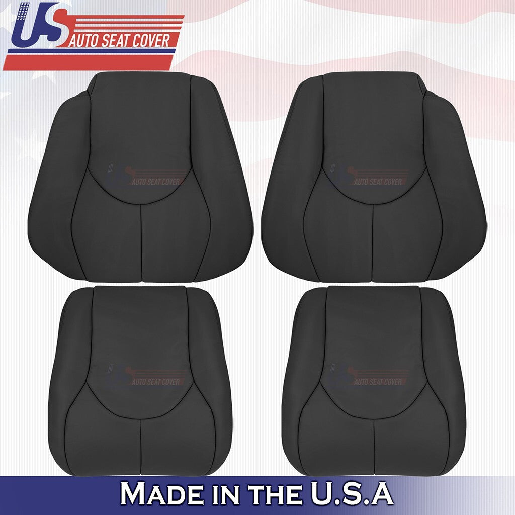 1996 to 2002 For Mercedes Benz SL600 Front Set Tops &Bottoms Leather Cover Black