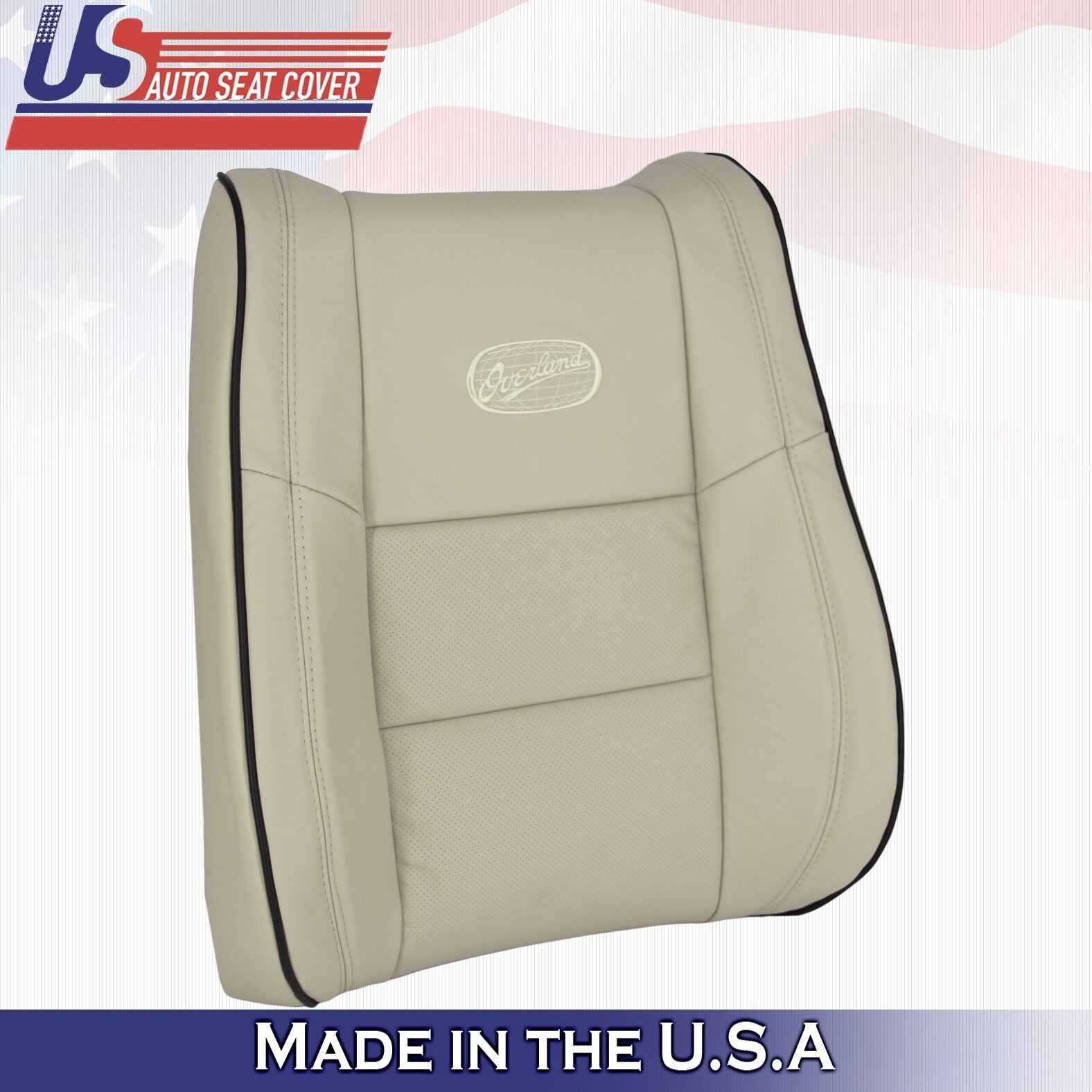 2017 For Jeep Grand Cherokee OVERLAND Passenger Top & Bottom Leather Covers Tan
