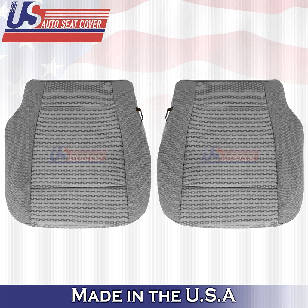 Driver & Passenger Bottoms Cloth Cover Gray Fits Ford F150 2015 to 2019