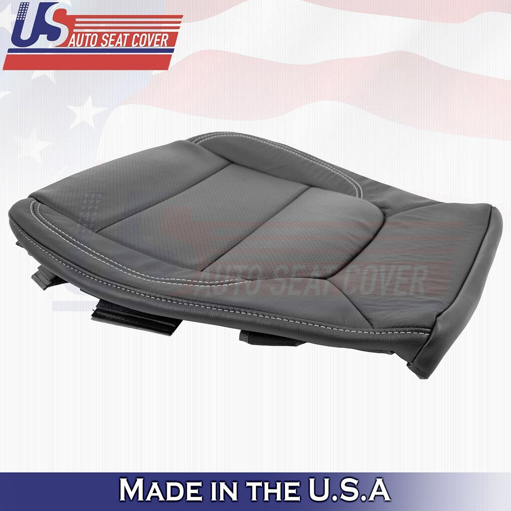 2019 to 2023 For GMC Sierra SLT Passenger Bottom Perforated Leather Cover Black