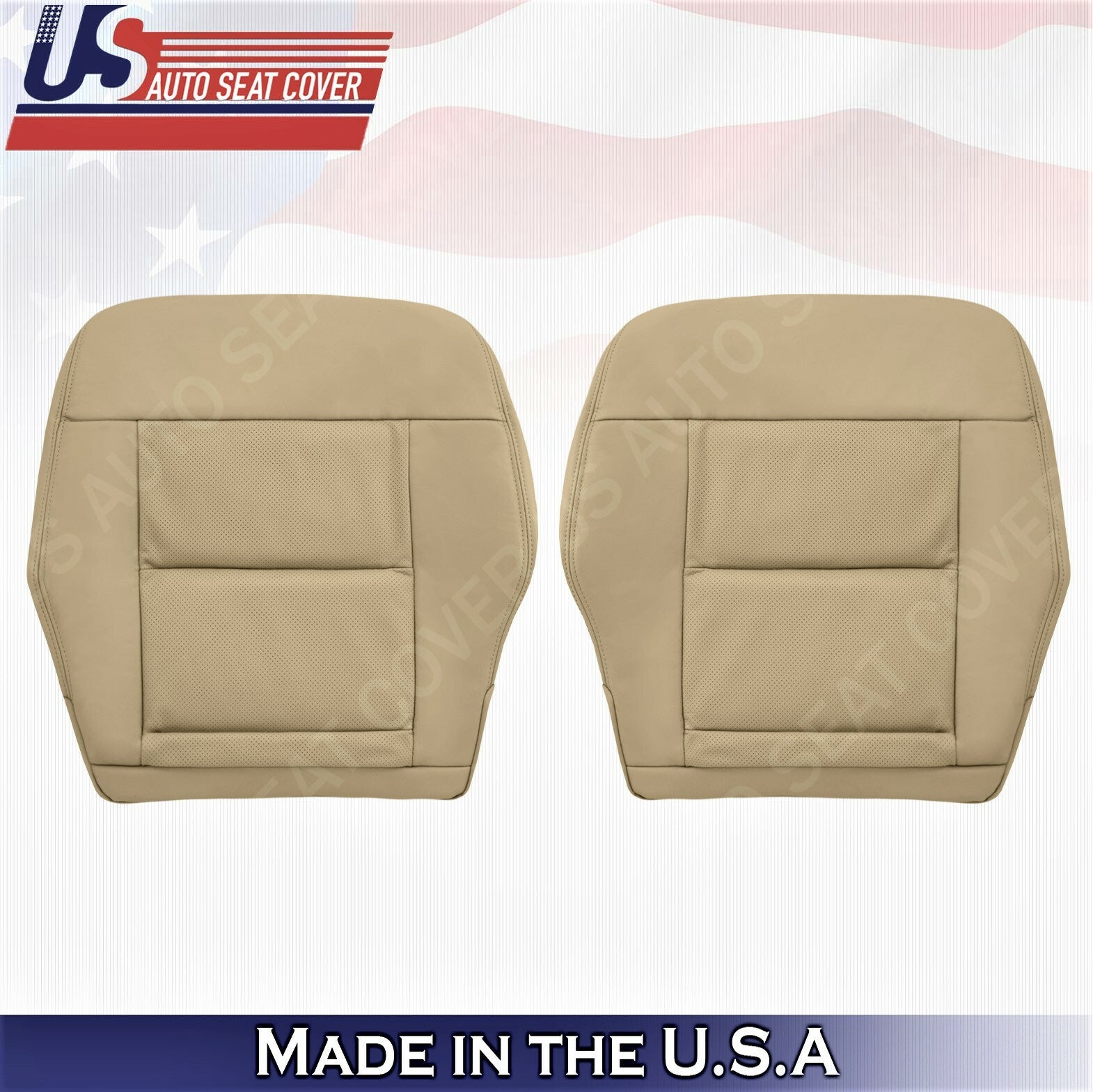 For 2014 to 2016 Mercedes Benz E350 Driver Passenger Bottom Leather Cover Beige