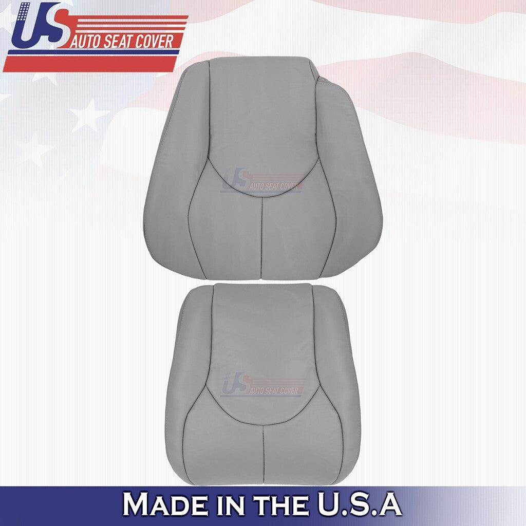 1996 to 2002 For Mercedes Benz SL500 Driver Top &Bottom Leather Seat Cover Gray