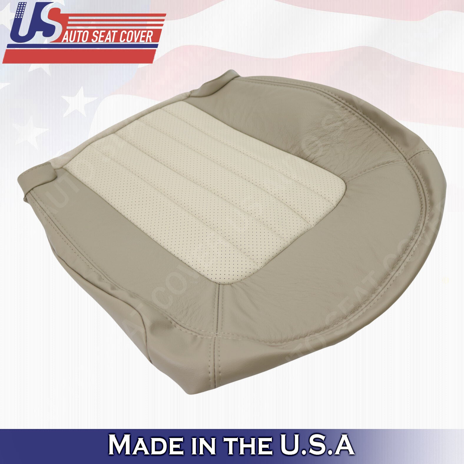 2002 2003 2004 2005 Mercury Mountaineer Driver Bottom Perf. Leather Cover Tan