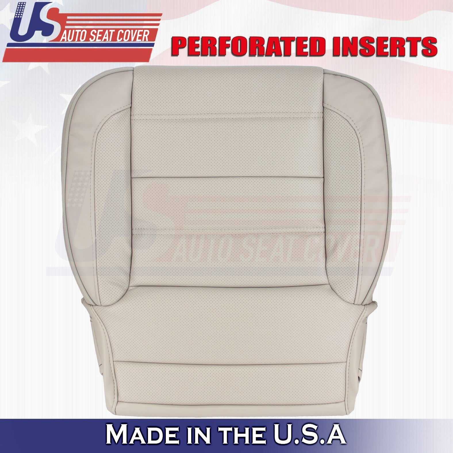 2014 to 2019 For GMC Yukon Denali Driver Lower Leather Seat Cover Shale Tan