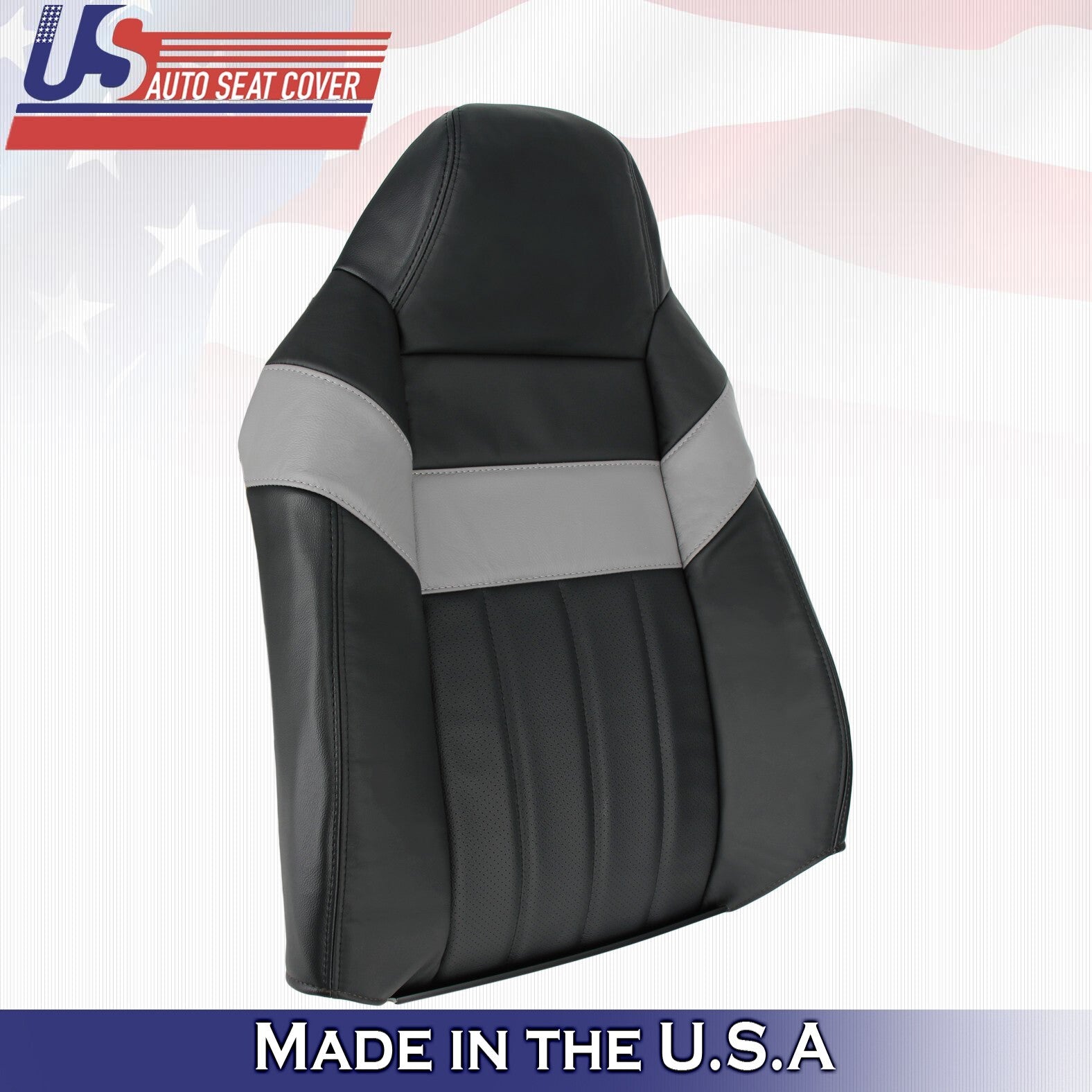 2005 For Ford F250 F350 Harley Davidson Driver Top & Bottom Leather Covers Black